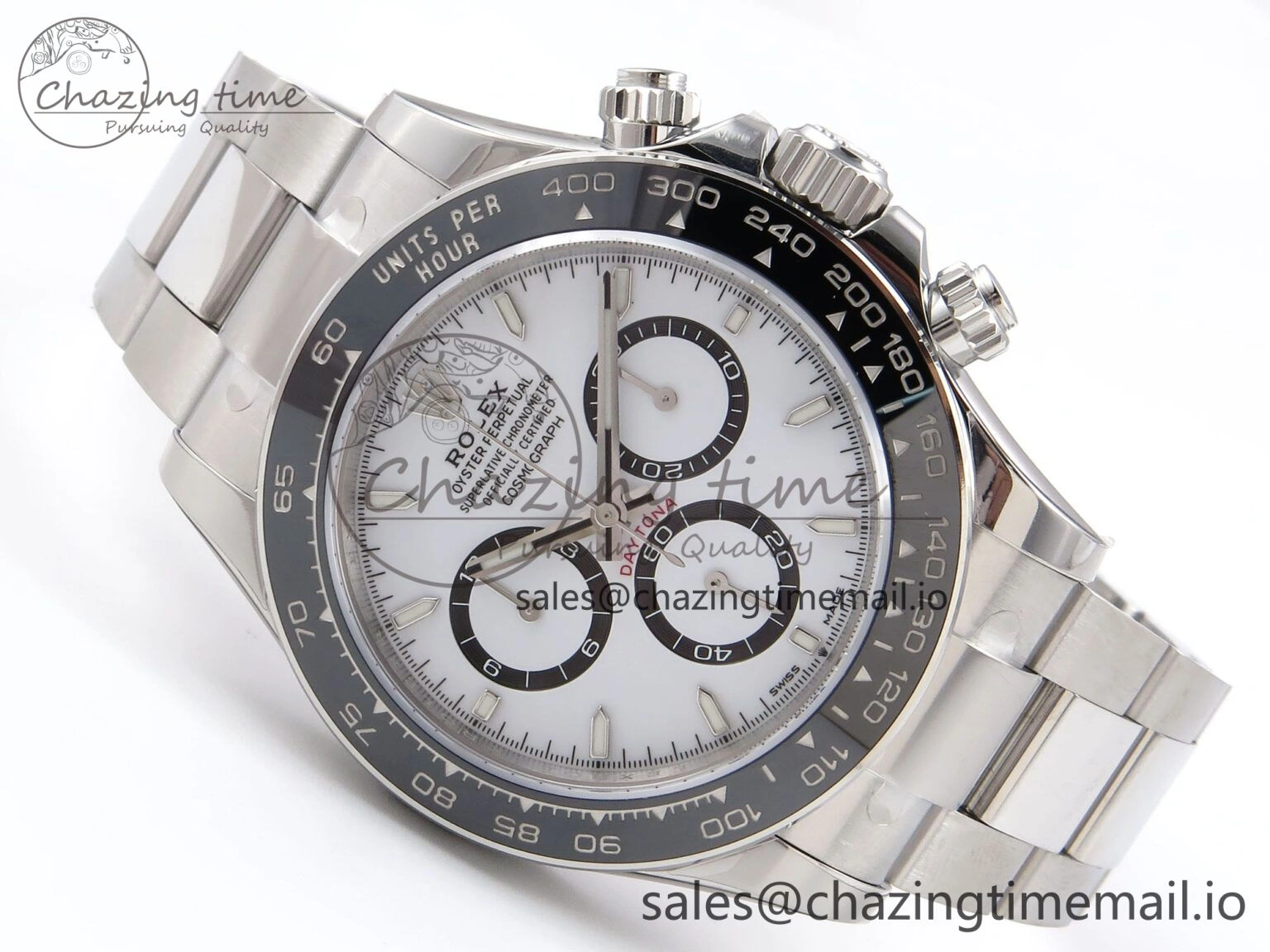 BestValue Daytona 126500 ZF 1:1 Best Edition 904L Steel White Dial on SS Braclet SH 1072