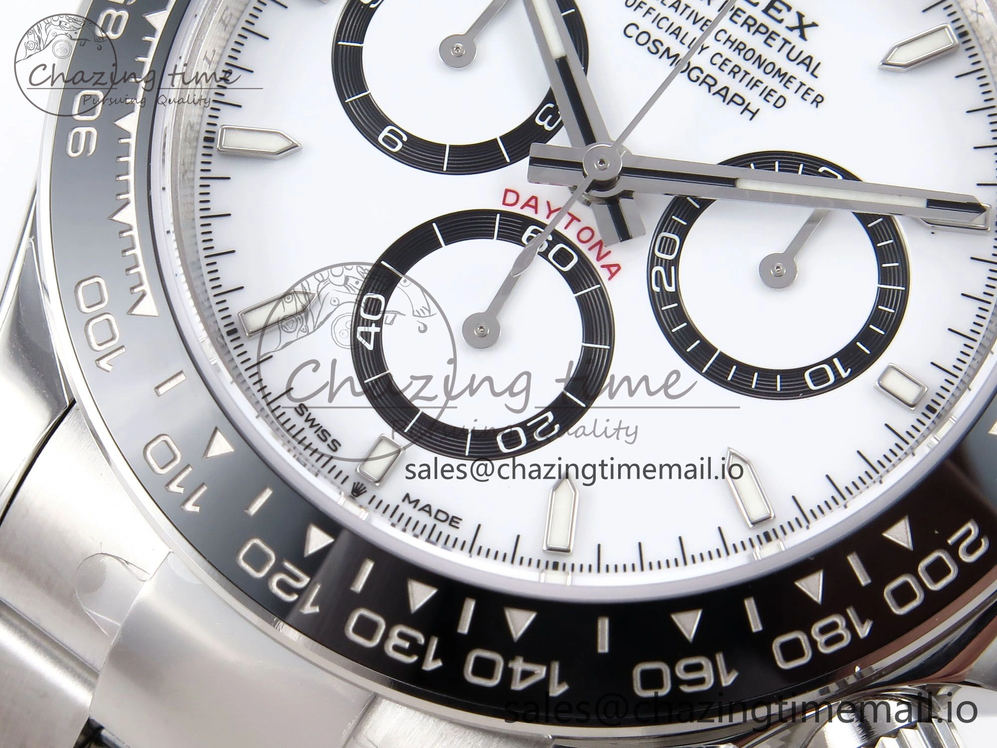 BestValue Daytona 126500 ZF 1:1 Best Edition 904L Steel White Dial on SS Braclet SH 1072
