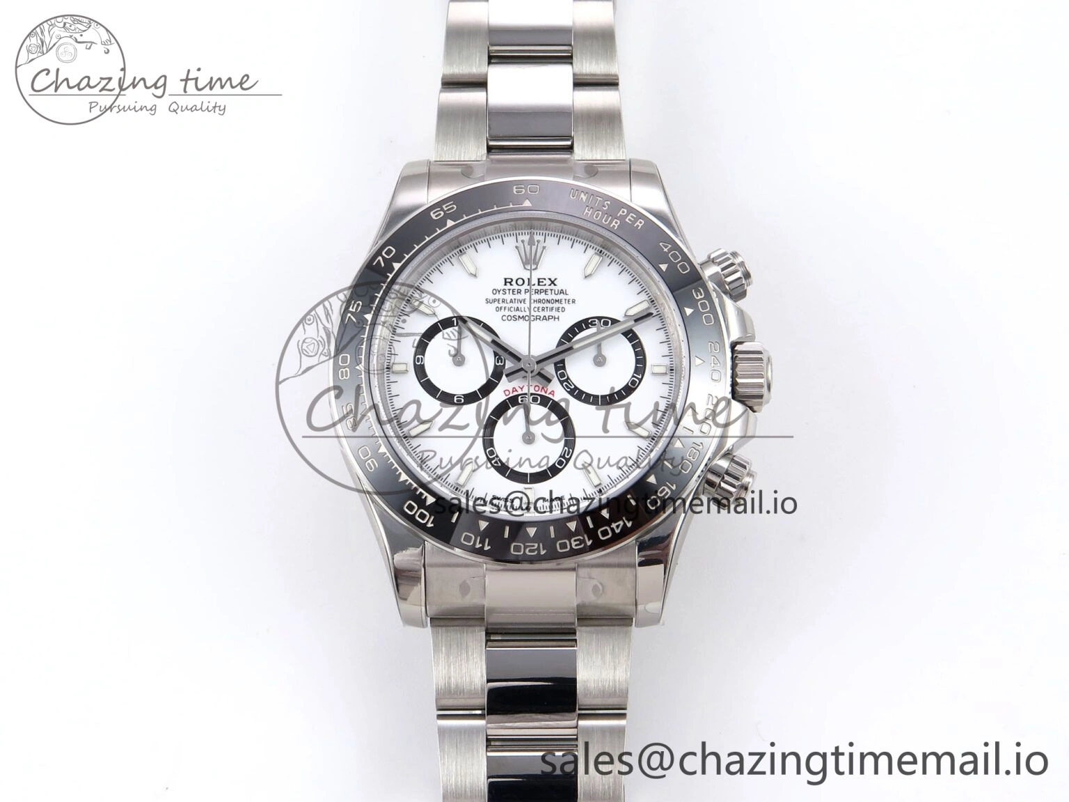 BestValue Daytona 126500 ZF 1:1 Best Edition 904L Steel White Dial on SS Braclet SH 1072