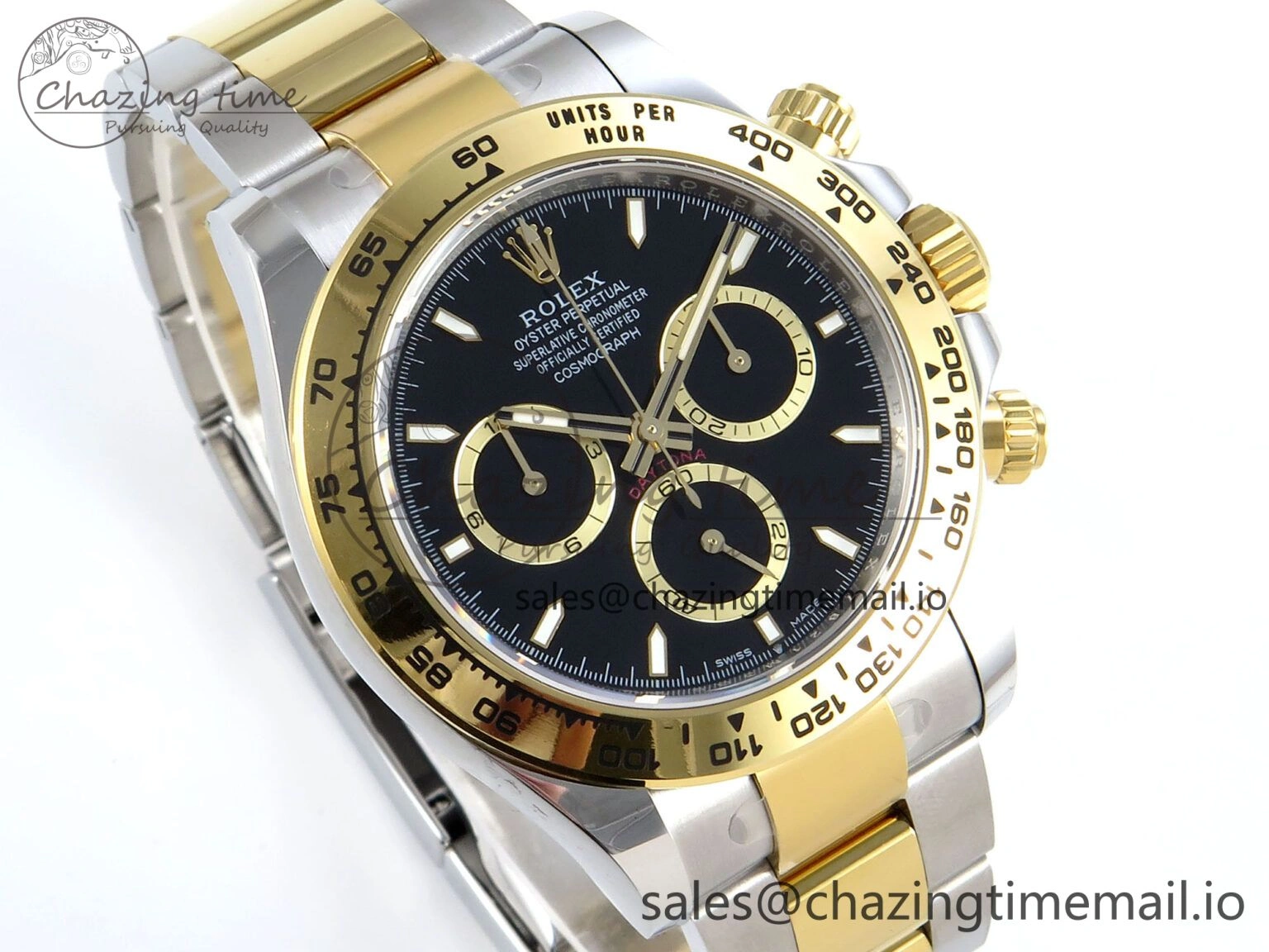 ZipUp Daytona 126503 APSF 1:1 Best Edition Black Dial on SS YG Braclet SH 735