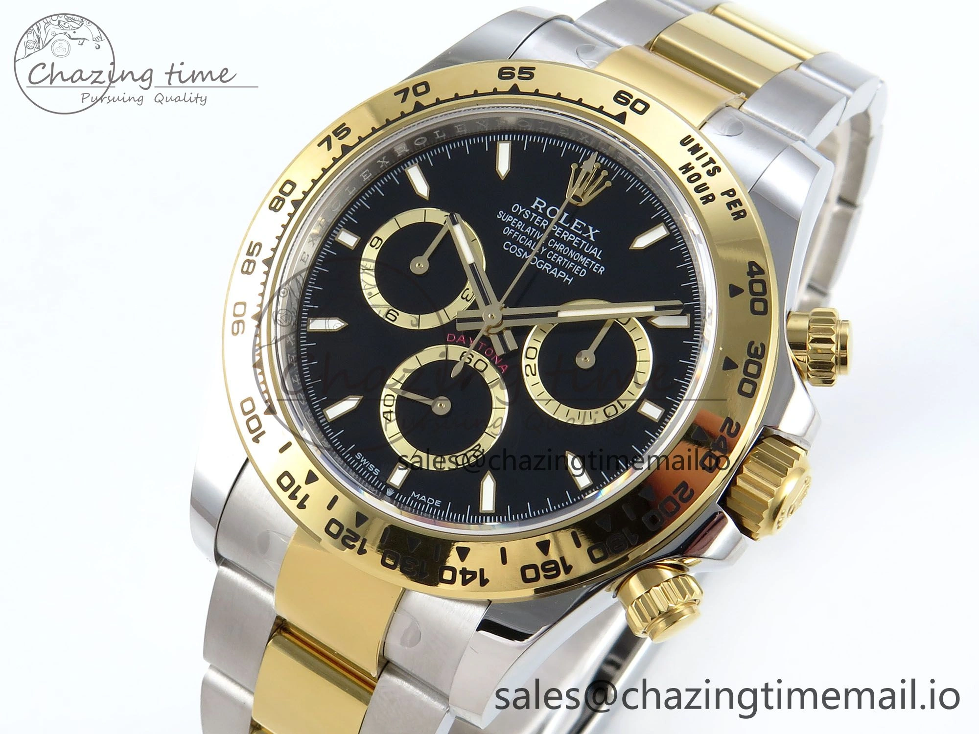ZipUp Daytona 126503 APSF 1:1 Best Edition Black Dial on SS YG Braclet SH 735