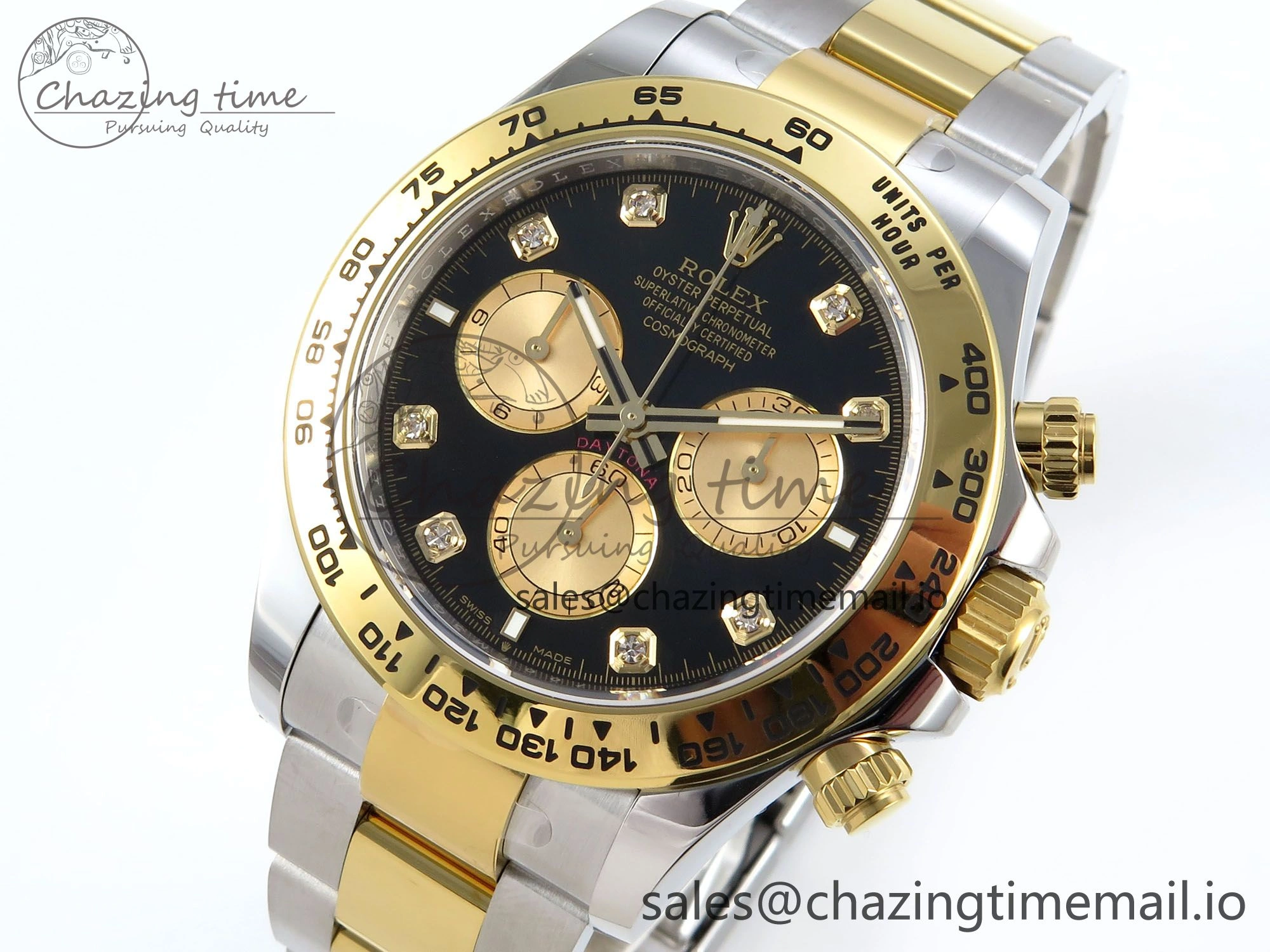 Daytona 126503 APSF 1:1 Best Edition Black YG Dial on SS YG Braclet SH Timeless 736