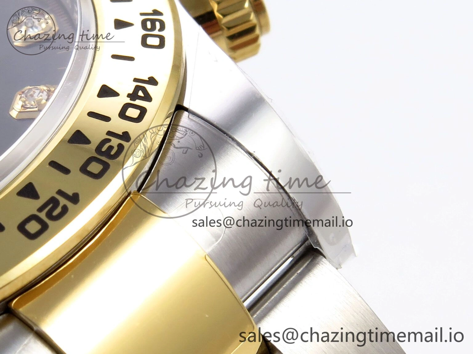 Efficient Daytona 126503 APSF 1:1 Best Edition YG Black Diamonds Dial on YG SS Bracelet SH 1024