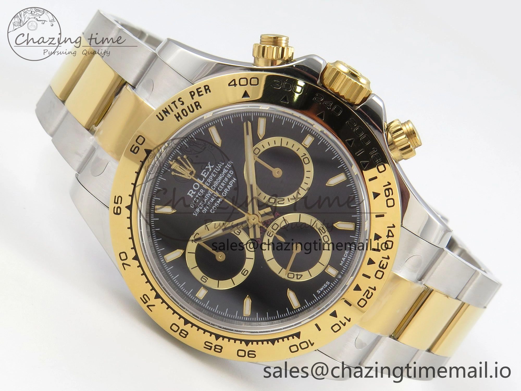 SoftTouch Daytona 126503 Clean 1:1 Best Edition 904L Black Dial on SS YG Bracelet Super Clone DD 240
