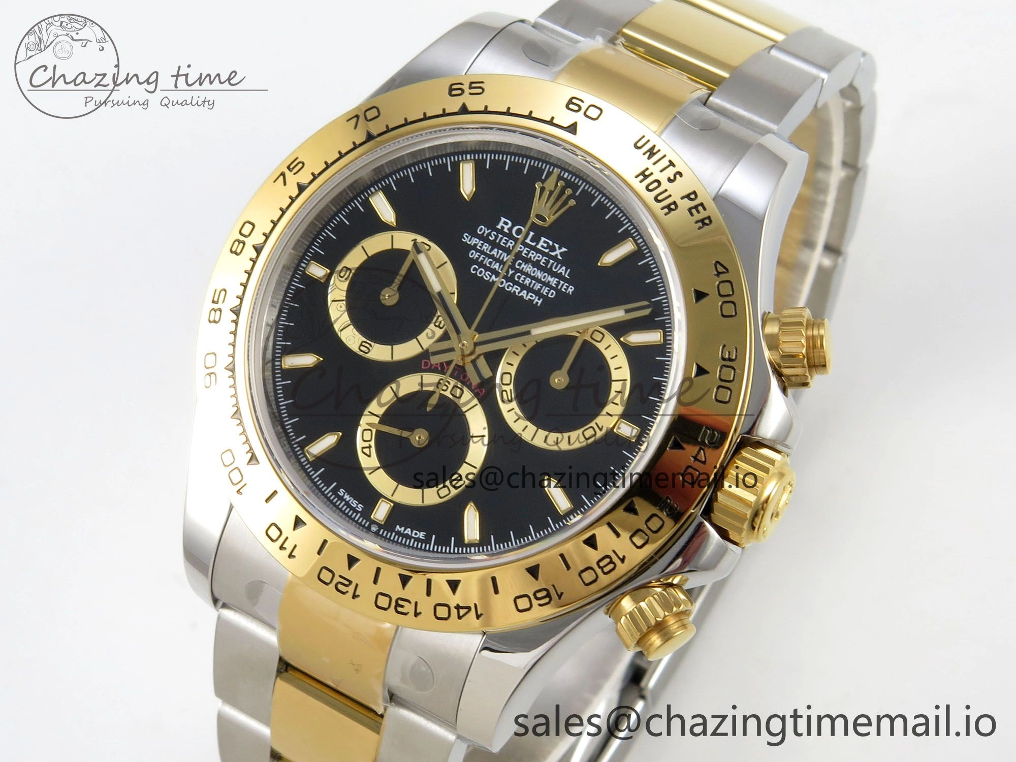 SoftTouch Daytona 126503 Clean 1:1 Best Edition 904L Black Dial on SS YG Bracelet Super Clone DD 240