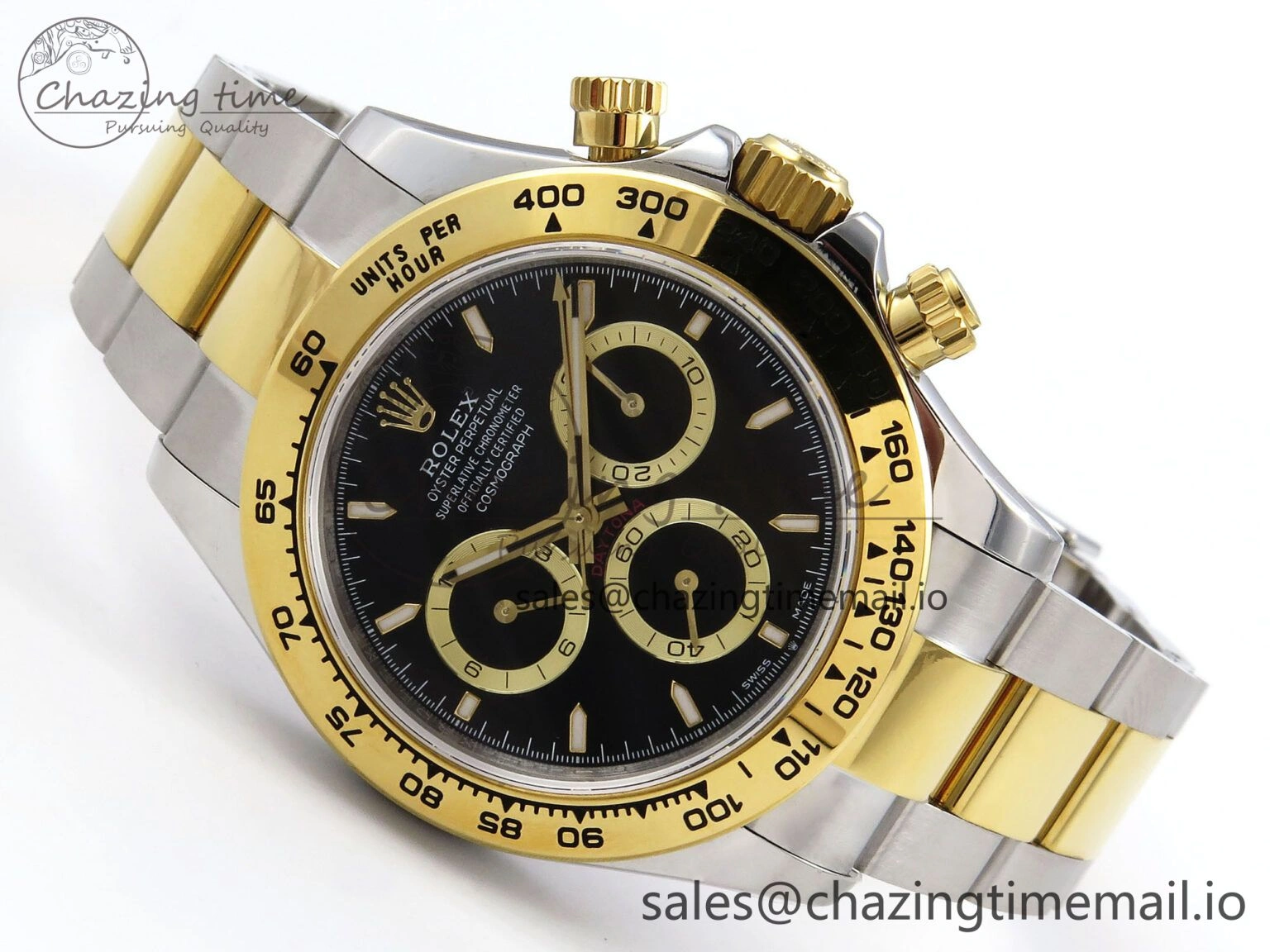 SunProtective Daytona 126503 QF 1:1 Best Edition Black Dial on SS YG Braclet SH4131 V 1273