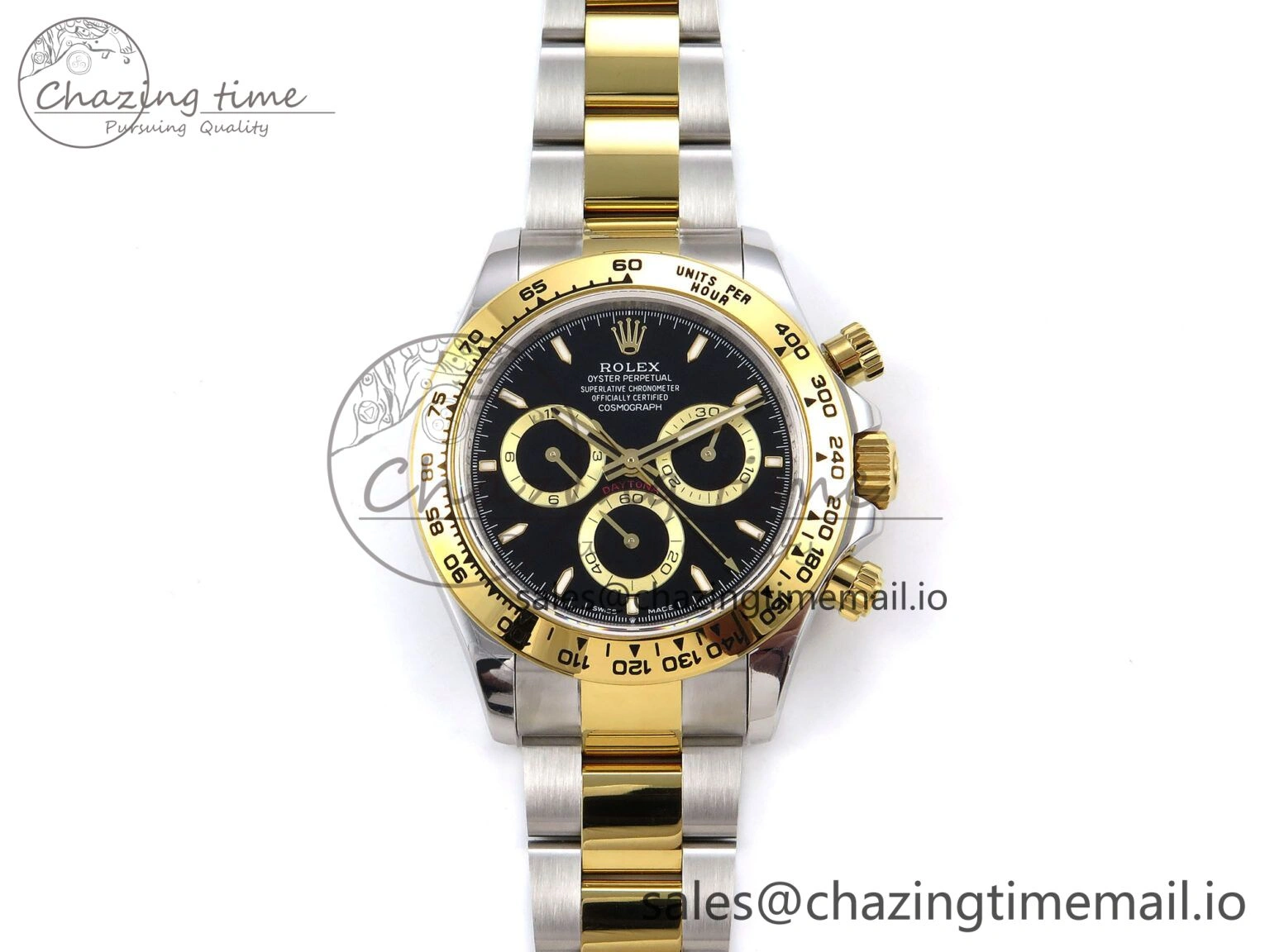 SunProtective Daytona 126503 QF 1:1 Best Edition Black Dial on SS YG Braclet SH4131 V 1273