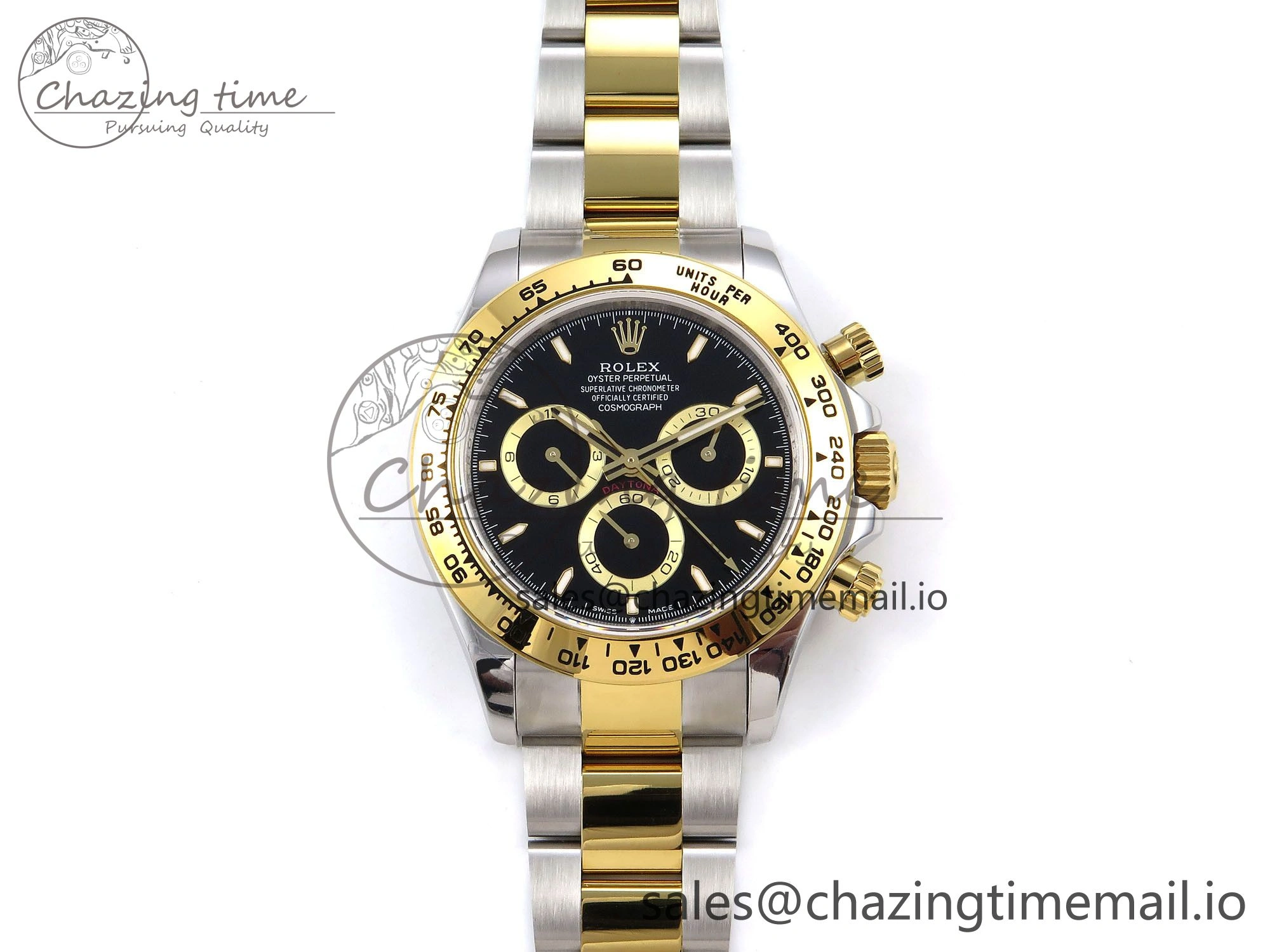 SunProtective Daytona 126503 QF 1:1 Best Edition Black Dial on SS YG Braclet SH4131 V 1273