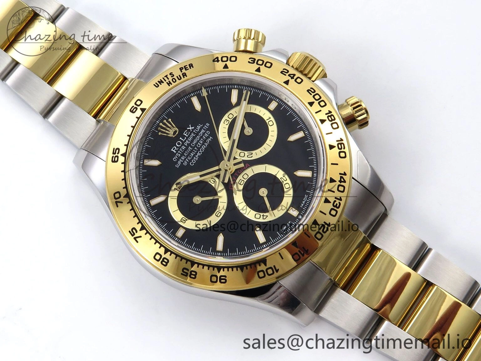 SunProtective Daytona 126503 QF 1:1 Best Edition Black Dial on SS YG Braclet SH4131 V 1273
