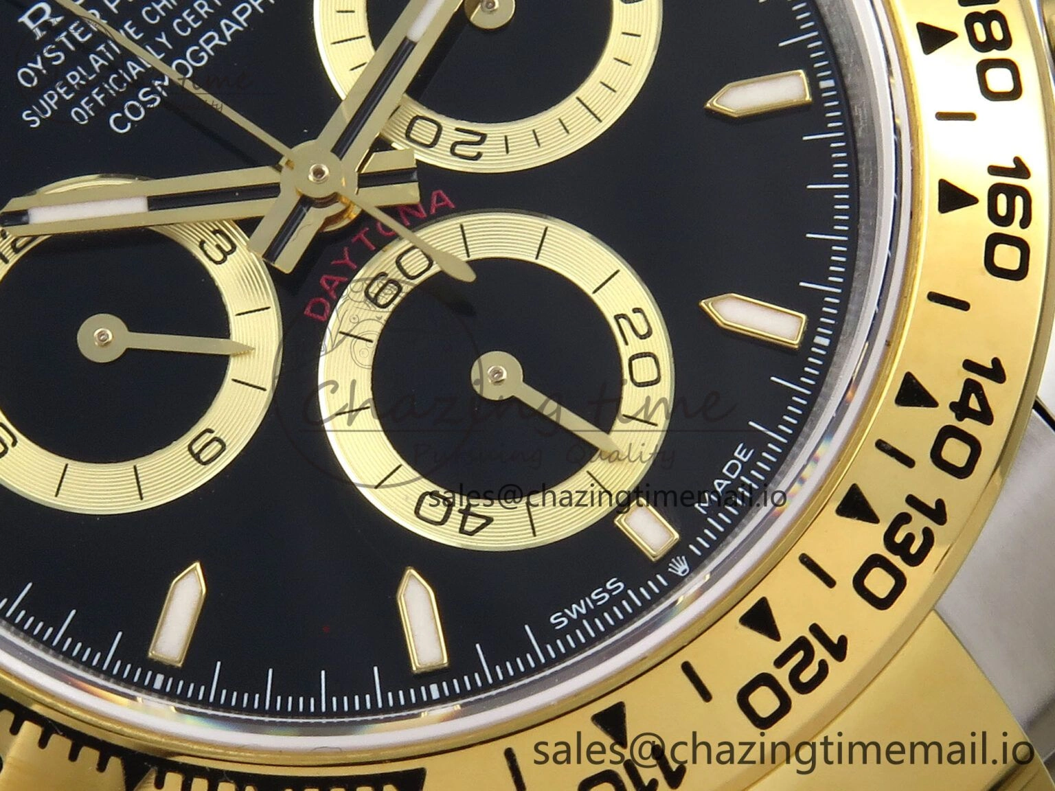 SunProtective Daytona 126503 QF 1:1 Best Edition Black Dial on SS YG Braclet SH4131 V 1273