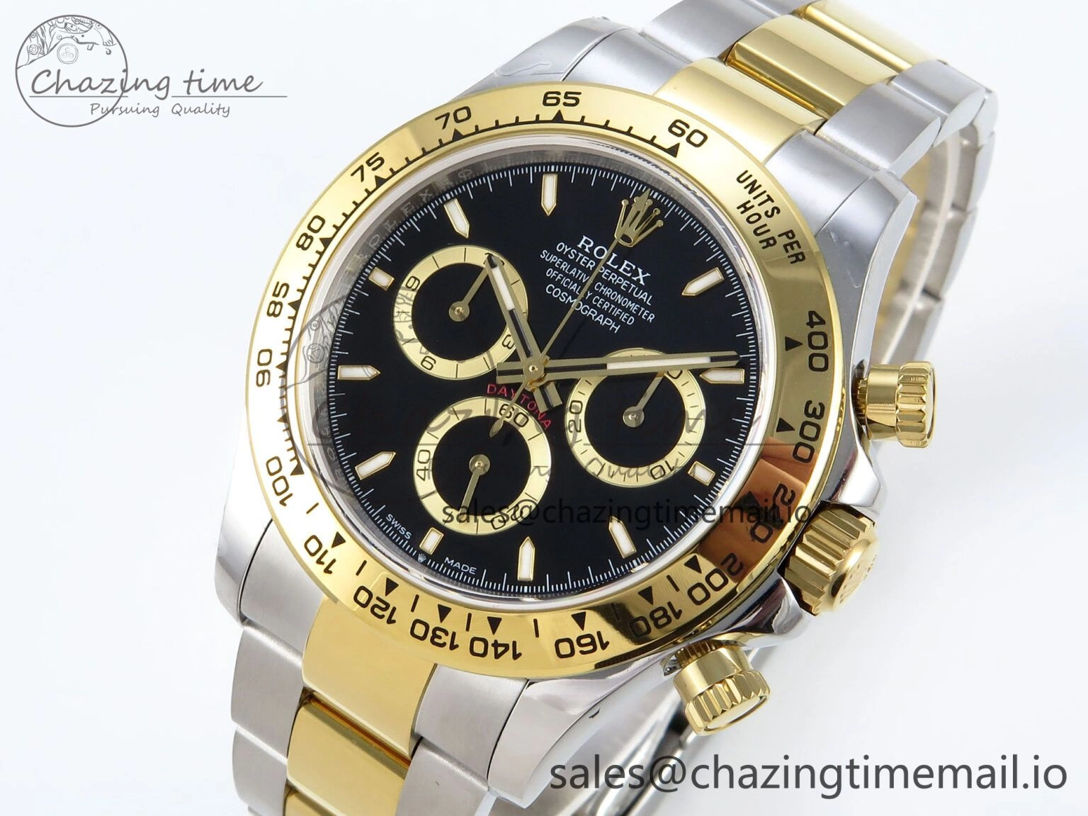 FreshLook Daytona 126503 QF 1:1 Best Edition Black Dial on SS YG Braclet SH4131 V 720