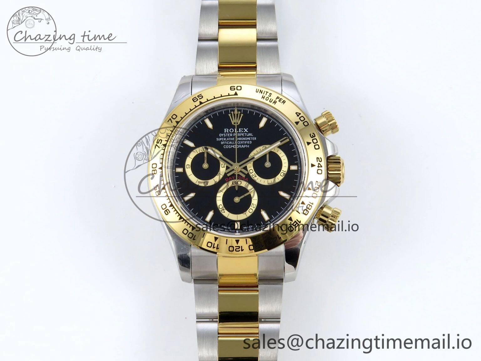 FreshLook Daytona 126503 QF 1:1 Best Edition Black Dial on SS YG Braclet SH4131 V 720