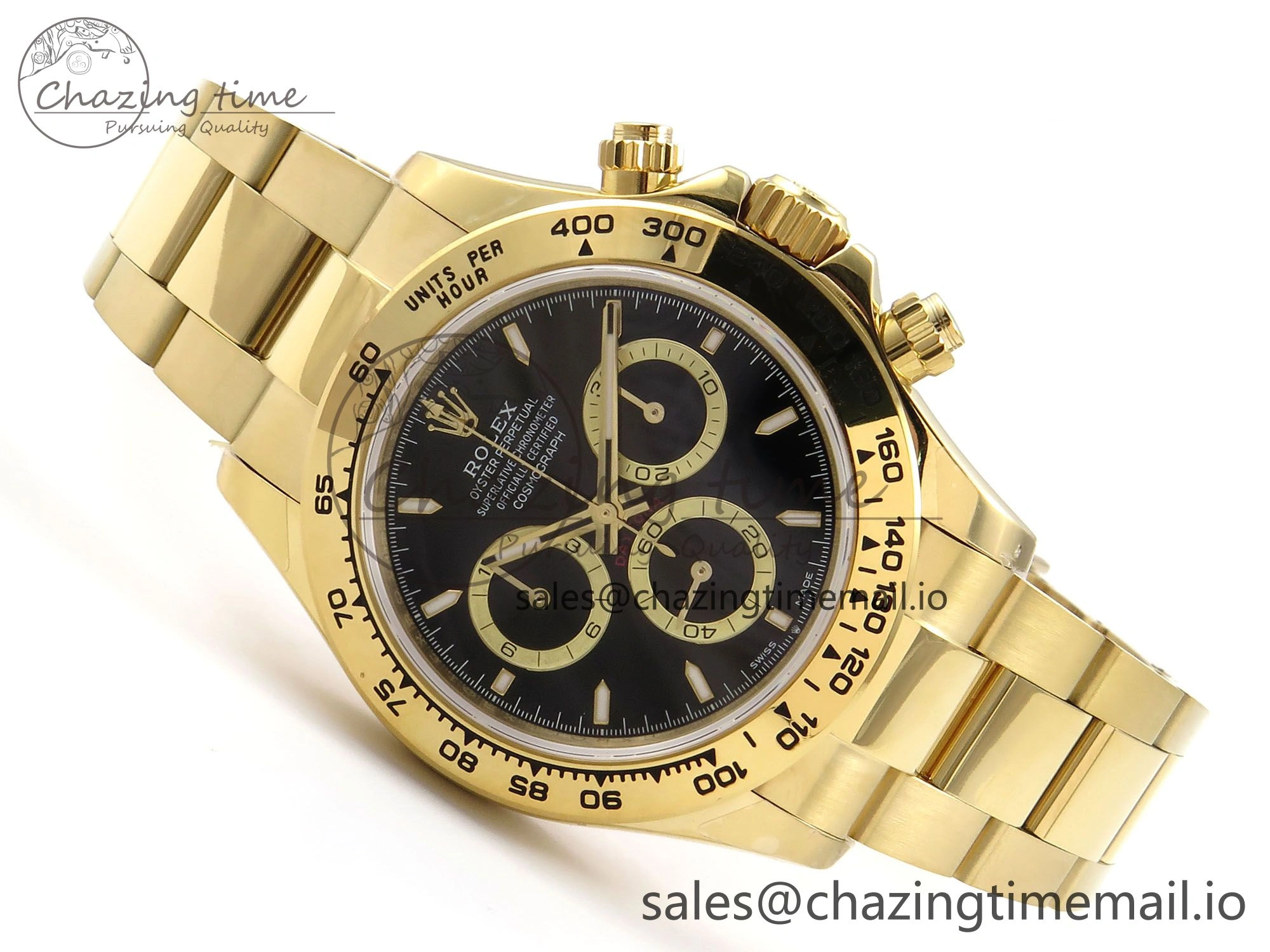 Compact Daytona 126503 QF 1:1 Best Edition Black Dial on YG Bracelet SH4131 V6 (Gain Weight） 1083