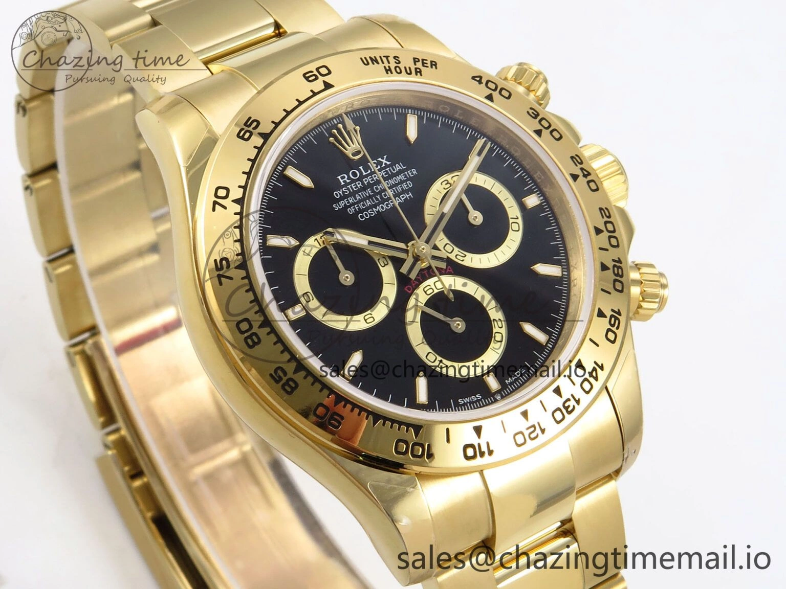Compact Daytona 126503 QF 1:1 Best Edition Black Dial on YG Bracelet SH4131 V6 (Gain Weight） 1083