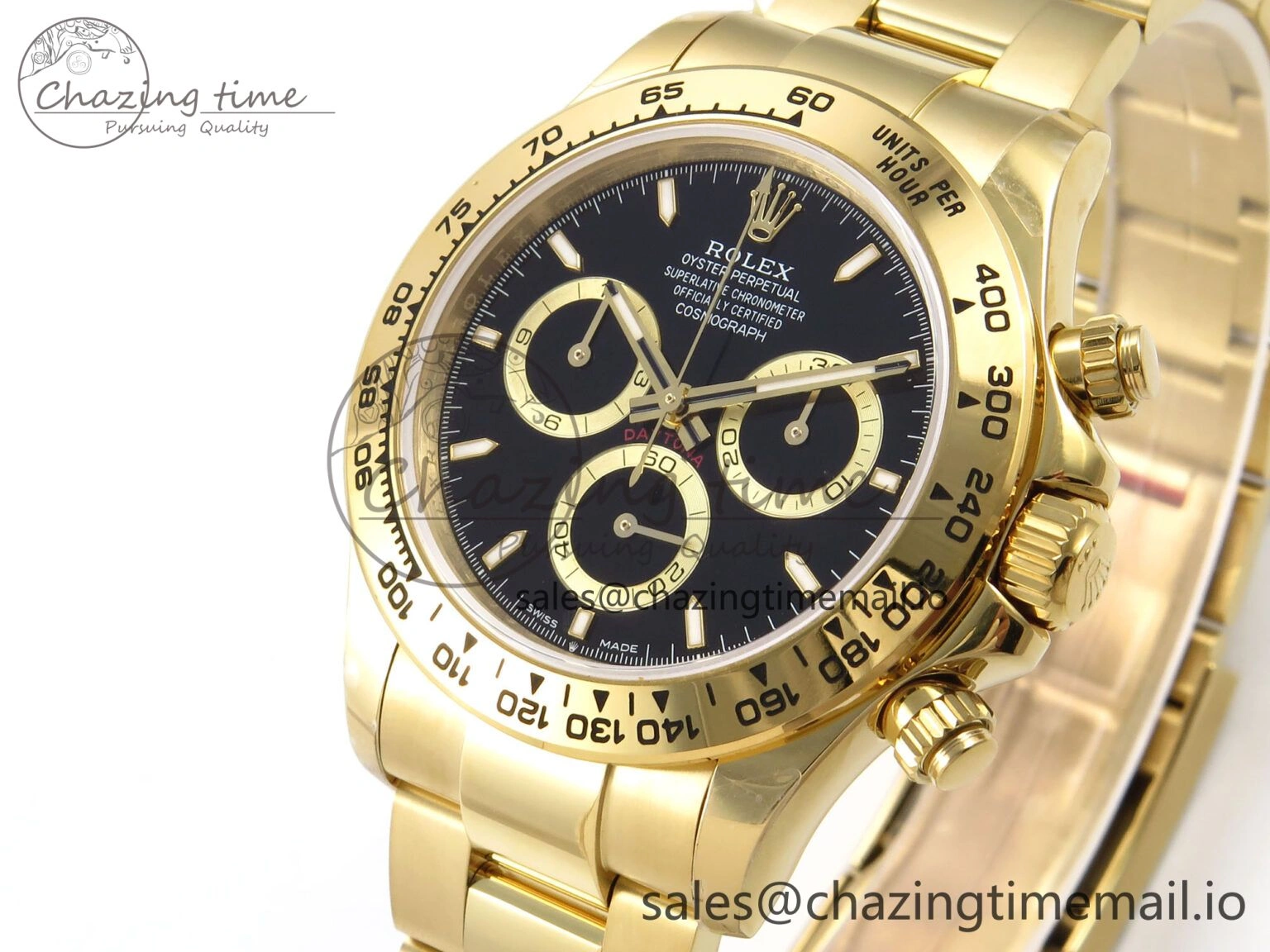 Compact Daytona 126503 QF 1:1 Best Edition Black Dial on YG Bracelet SH4131 V6 (Gain Weight） 1083