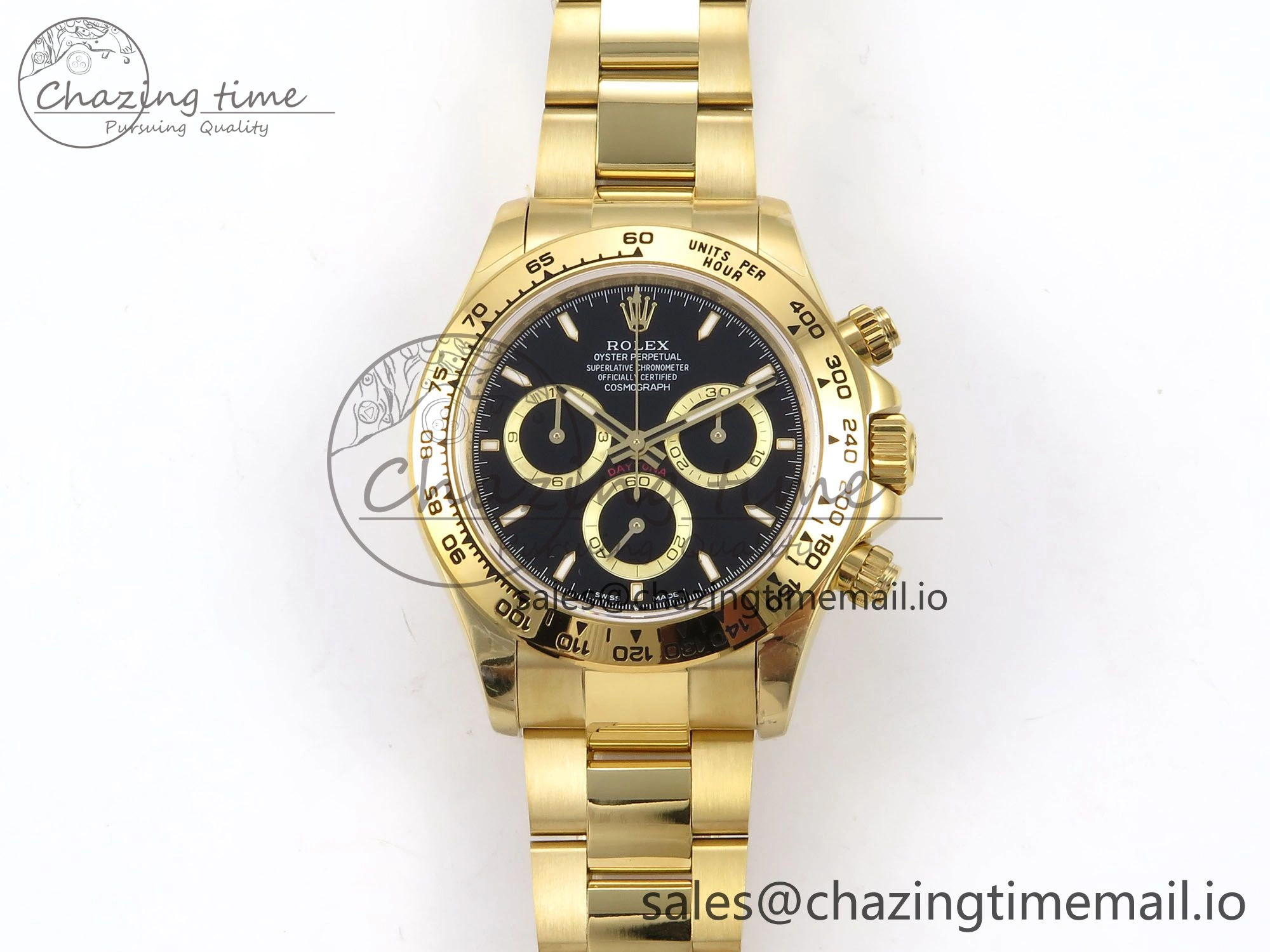 Compact Daytona 126503 QF 1:1 Best Edition Black Dial on YG Bracelet SH4131 V6 (Gain Weight） 1083