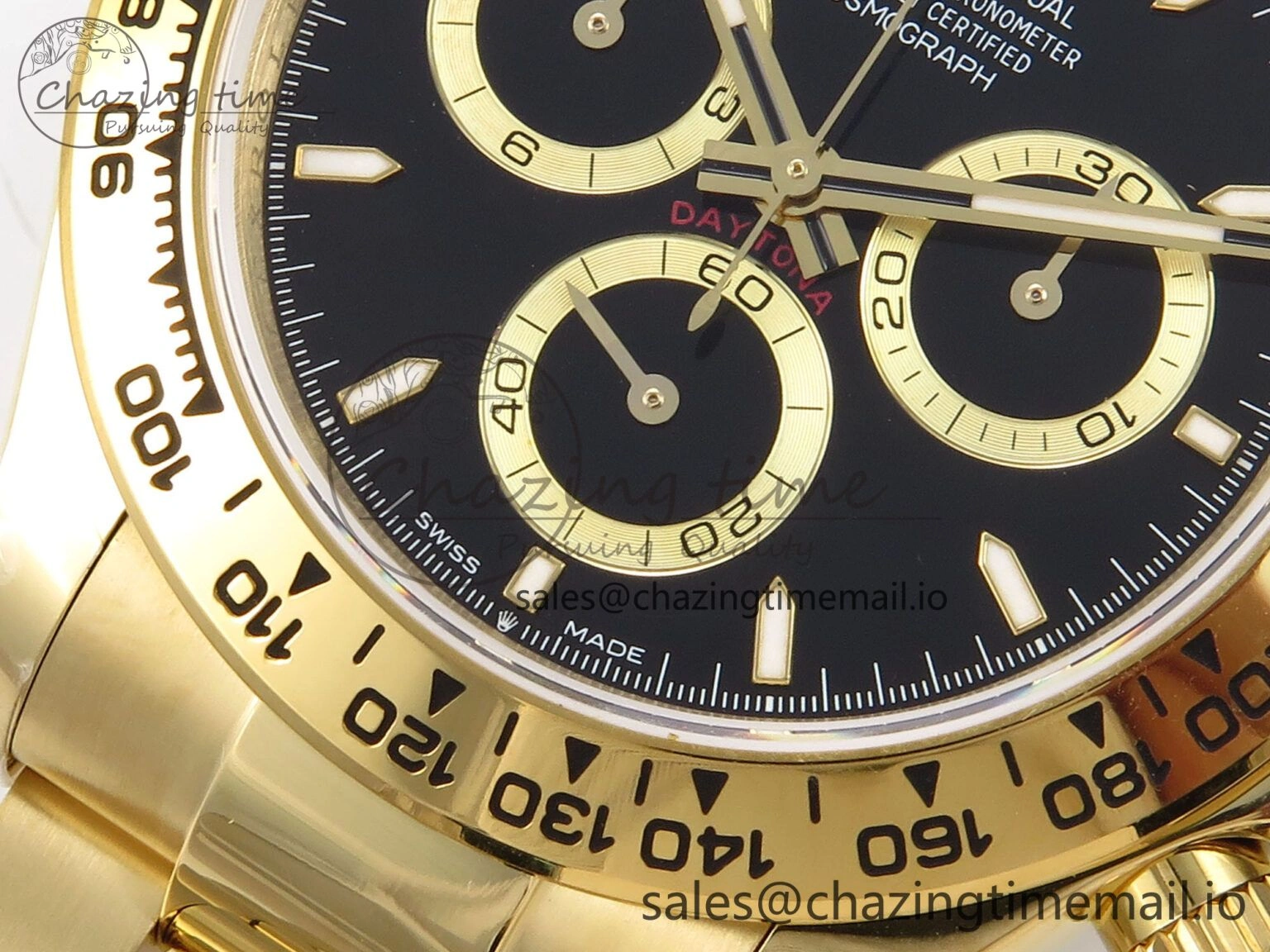Compact Daytona 126503 QF 1:1 Best Edition Black Dial on YG Bracelet SH4131 V6 (Gain Weight） 1083