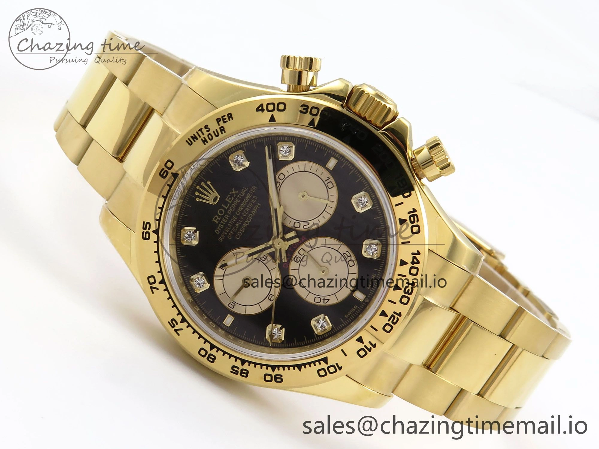 Classic Daytona 126503 QF 1:1 Best Edition Black YG Dial on SS YG Bracelet SH4131 V6 (Gain Weight） 1082