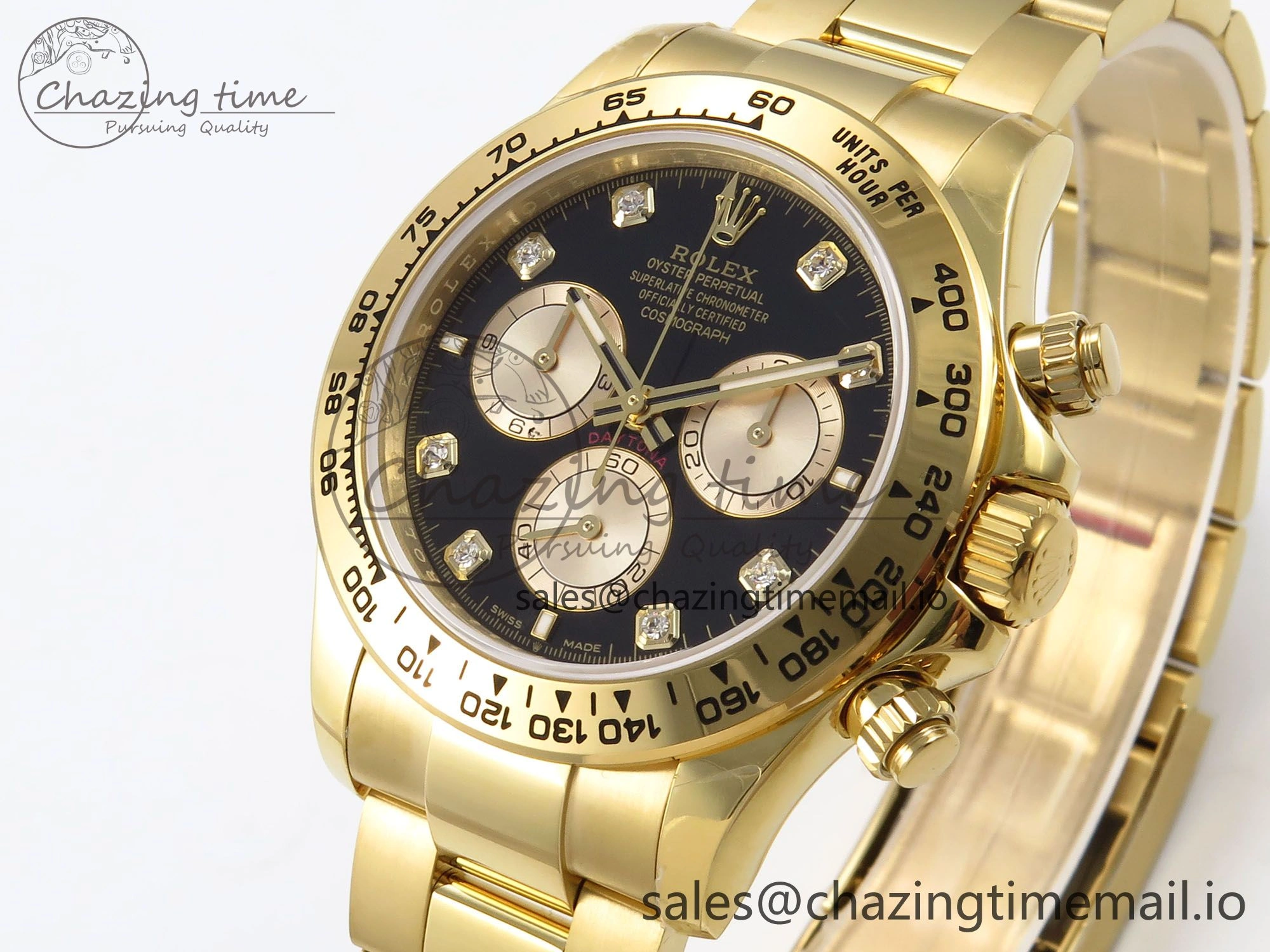 Classic Daytona 126503 QF 1:1 Best Edition Black YG Dial on SS YG Bracelet SH4131 V6 (Gain Weight） 1082