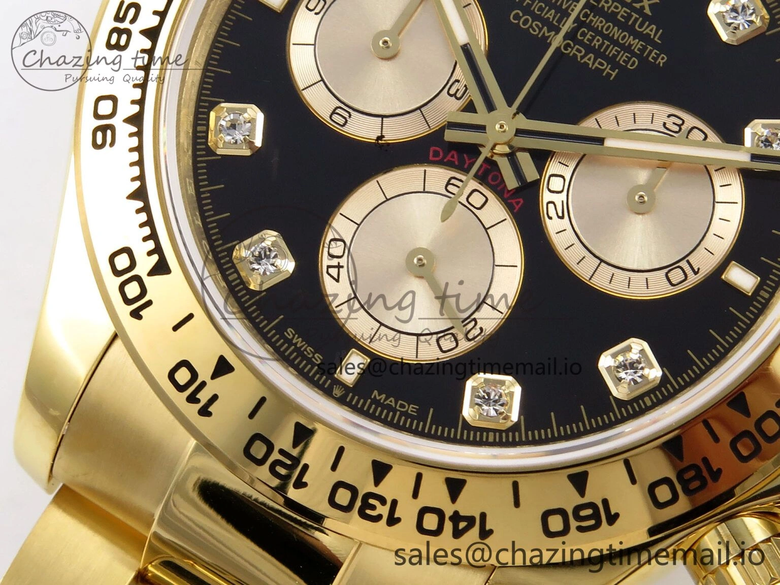 Classic Daytona 126503 QF 1:1 Best Edition Black YG Dial on SS YG Bracelet SH4131 V6 (Gain Weight） 1082