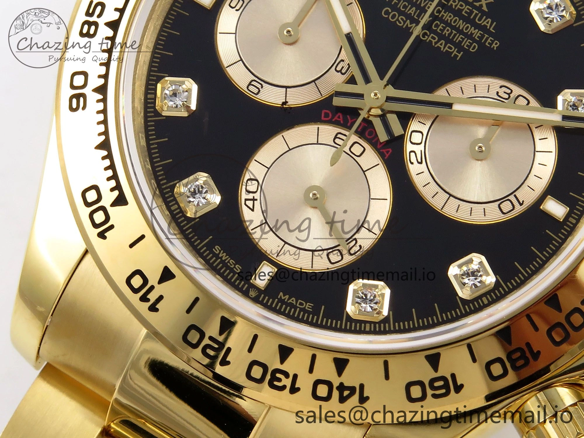 Classic Daytona 126503 QF 1:1 Best Edition Black YG Dial on SS YG Bracelet SH4131 V6 (Gain Weight） 1082