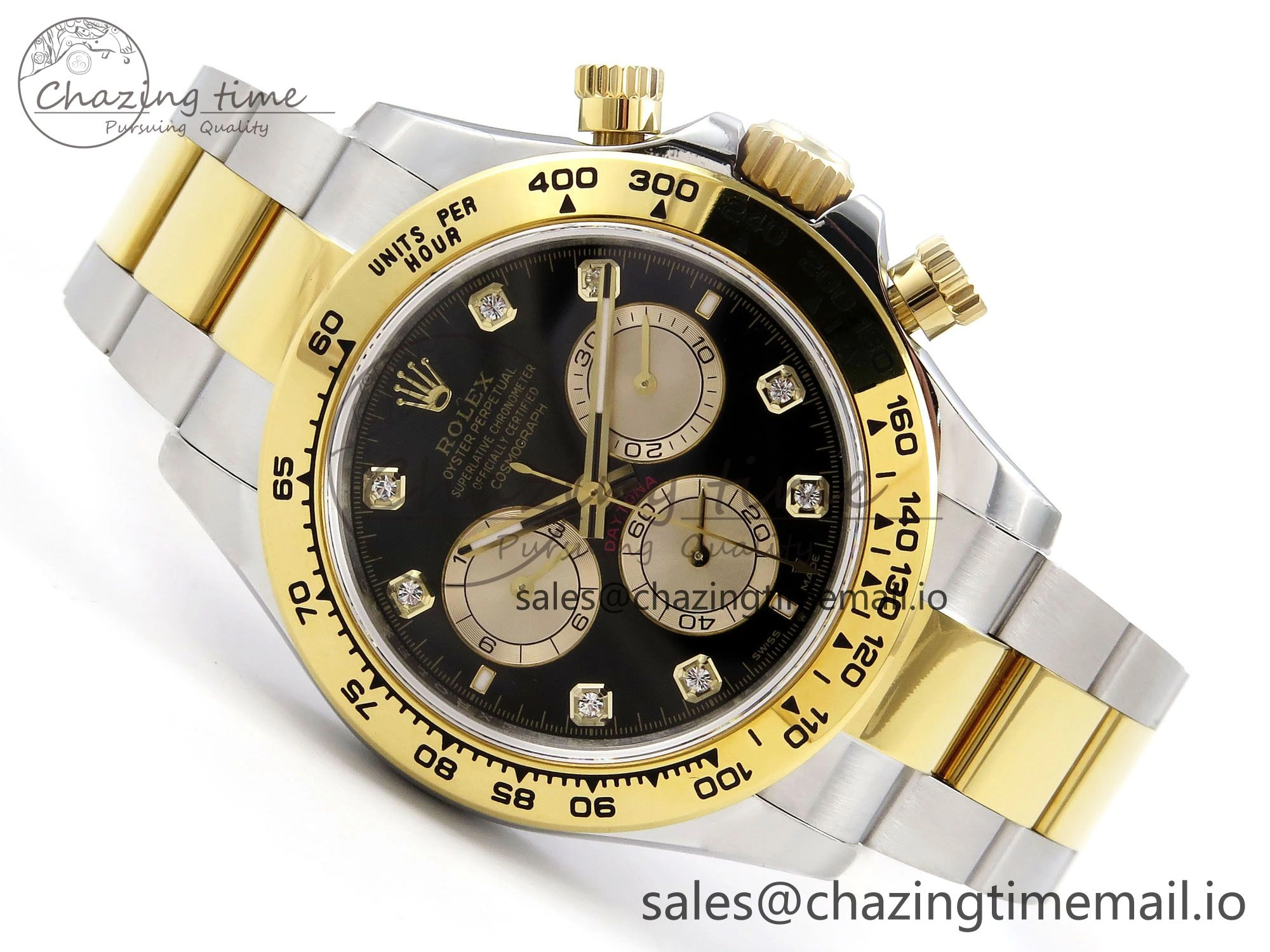 Vibrant Daytona 126503 QF 1:1 Best Edition Black YG Dial on SS YG Braclet SH4131 V 1274