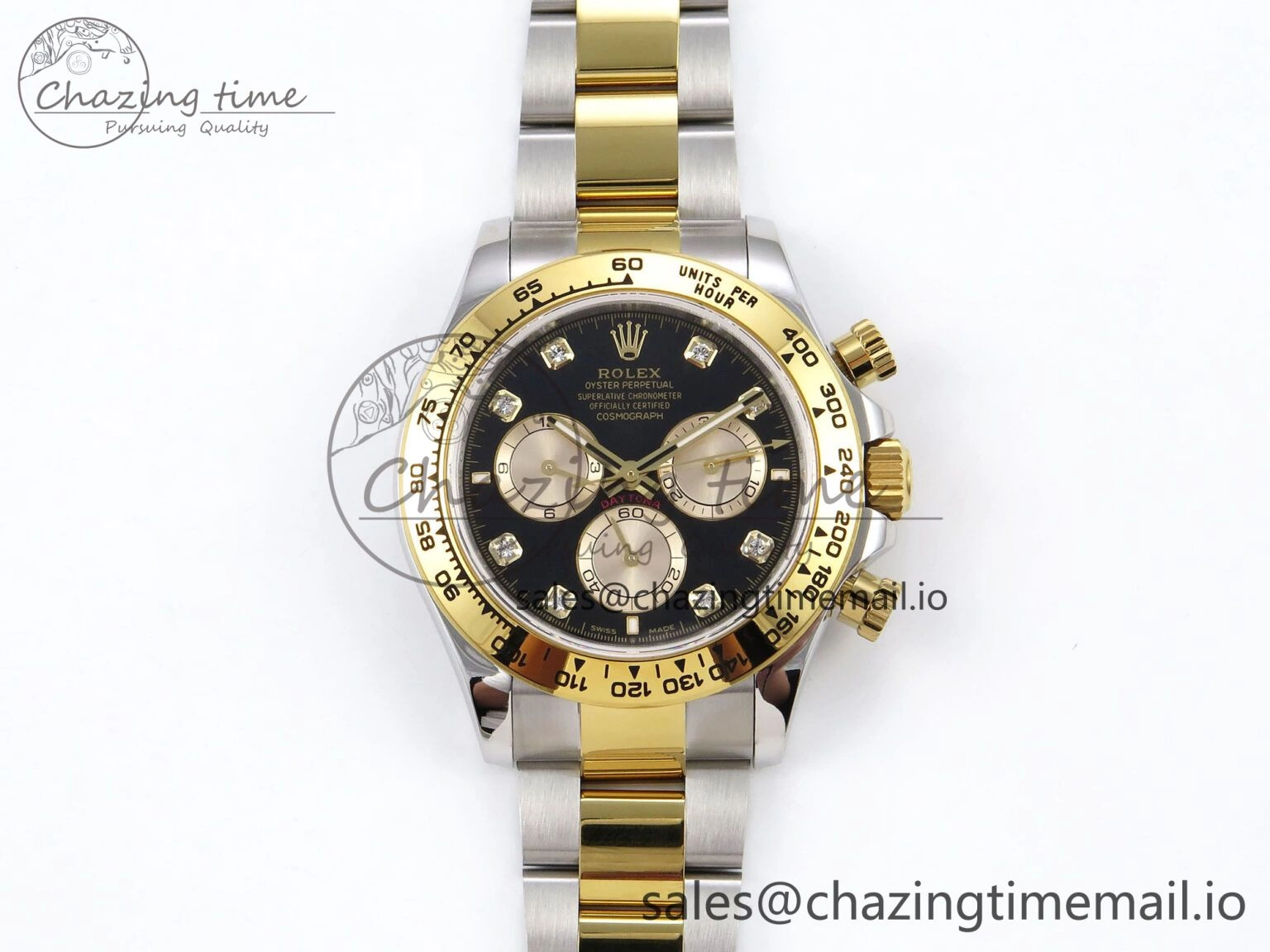 Vibrant Daytona 126503 QF 1:1 Best Edition Black YG Dial on SS YG Braclet SH4131 V 1274