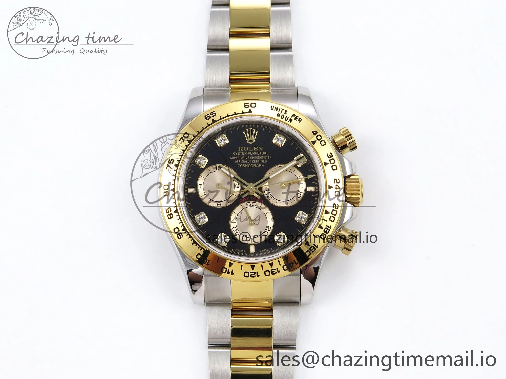 Vibrant Daytona 126503 QF 1:1 Best Edition Black YG Dial on SS YG Braclet SH4131 V 1274