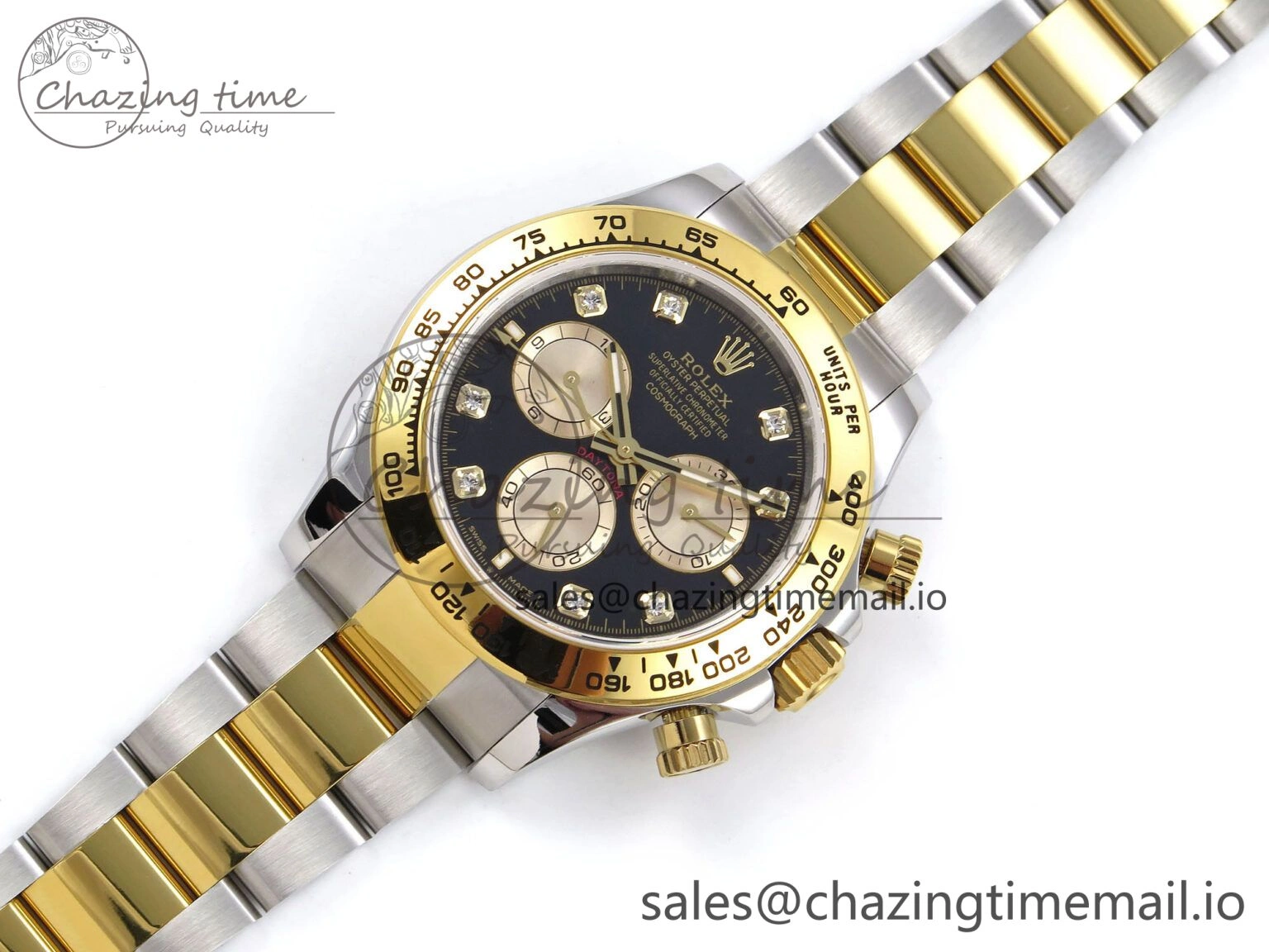 Vibrant Daytona 126503 QF 1:1 Best Edition Black YG Dial on SS YG Braclet SH4131 V 1274