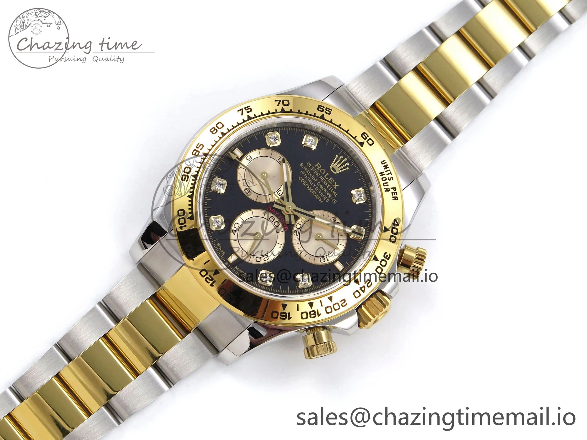 Vibrant Daytona 126503 QF 1:1 Best Edition Black YG Dial on SS YG Braclet SH4131 V 1274