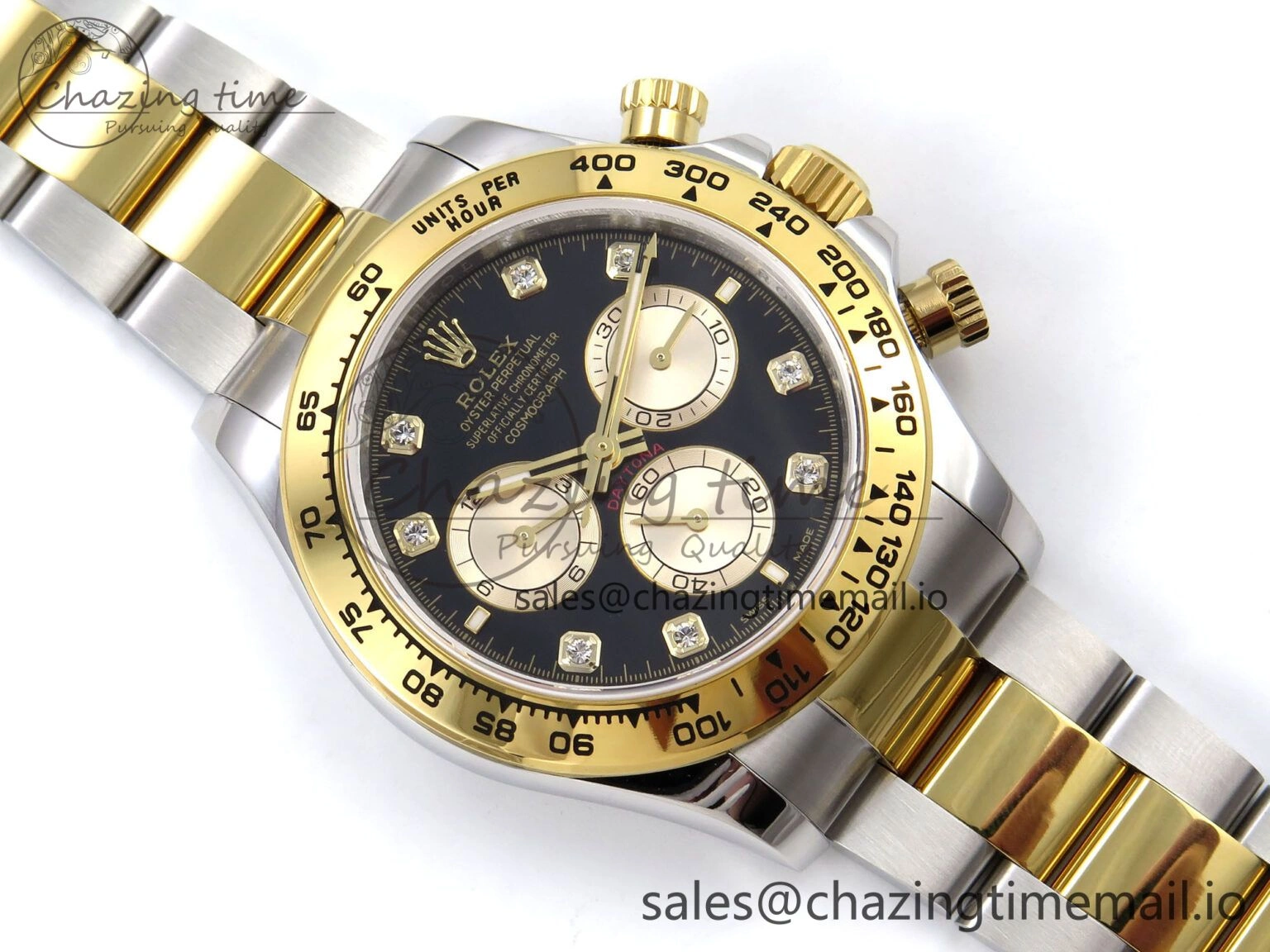 Vibrant Daytona 126503 QF 1:1 Best Edition Black YG Dial on SS YG Braclet SH4131 V 1274