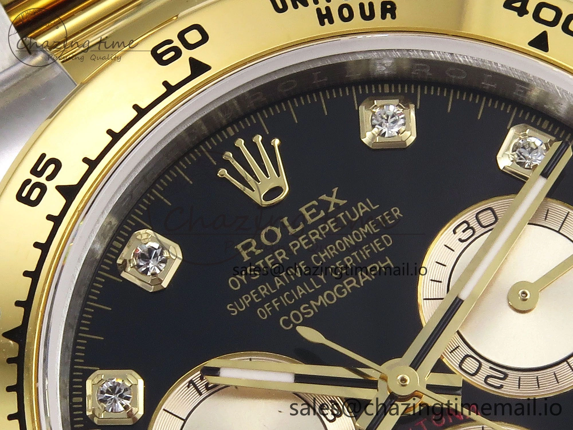 Vibrant Daytona 126503 QF 1:1 Best Edition Black YG Dial on SS YG Braclet SH4131 V 1274