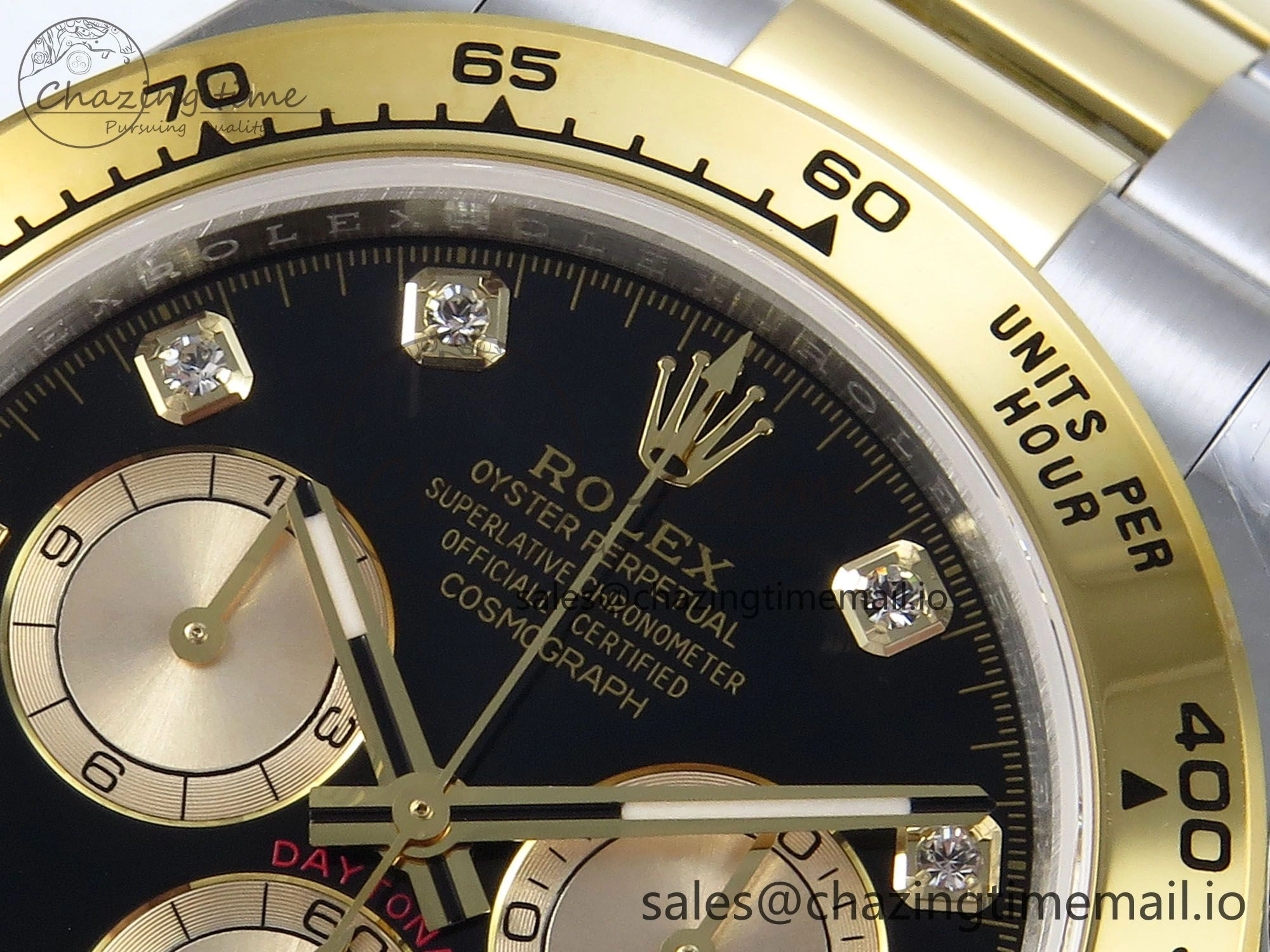 Daytona 126503 QF 1:1 Best Edition Black YG Dial on SS YG Braclet SH4131 V Original 719