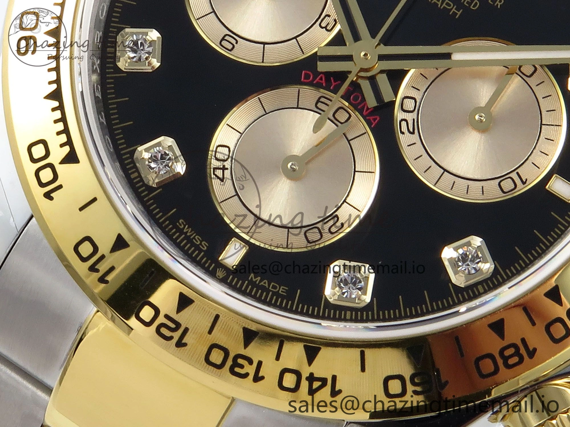 Daytona 126503 QF 1:1 Best Edition Black YG Dial on SS YG Braclet SH4131 V Original 719