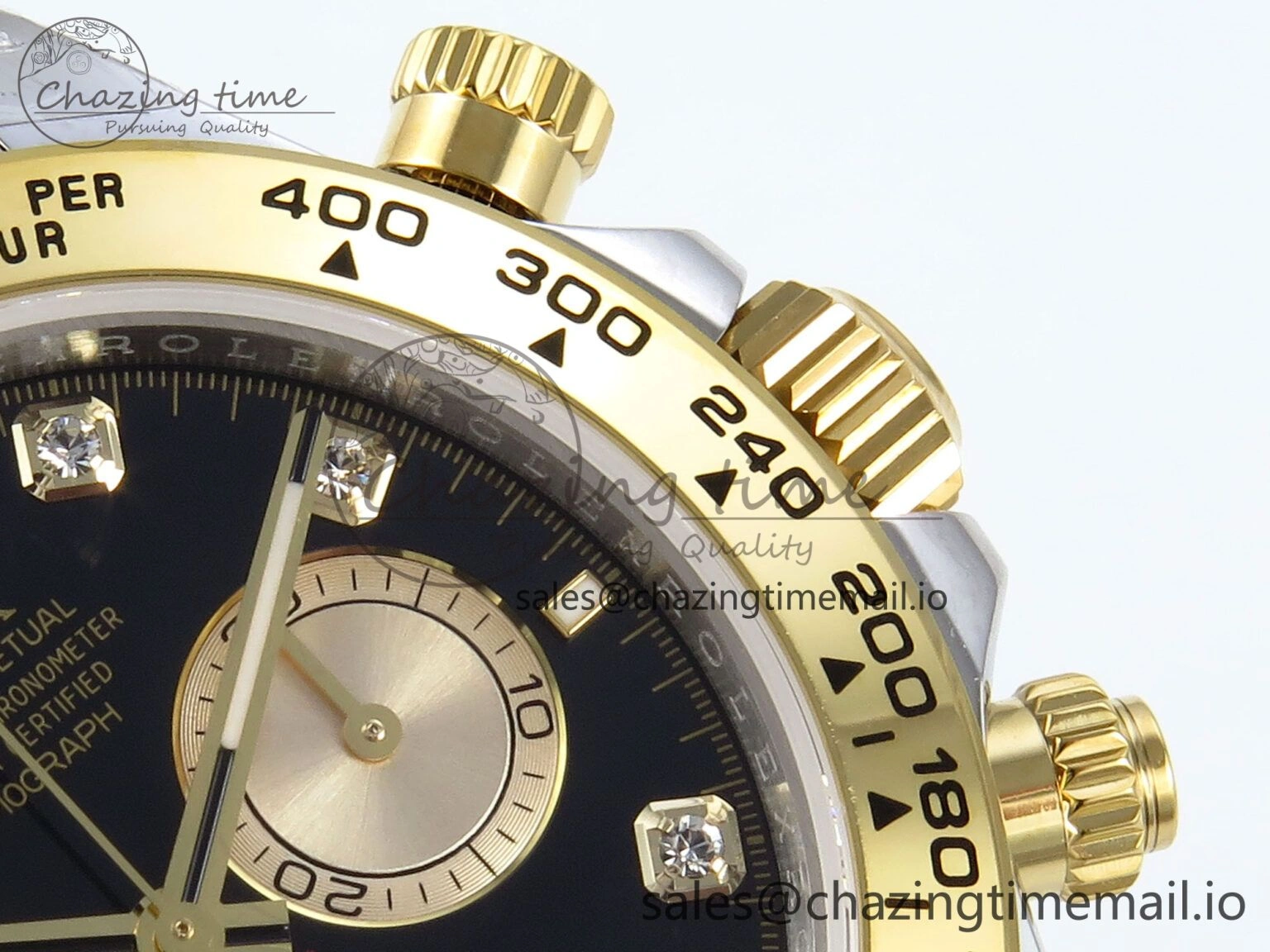Daytona 126503 QF 1:1 Best Edition Black YG Dial on SS YG Braclet SH4131 V Original 719
