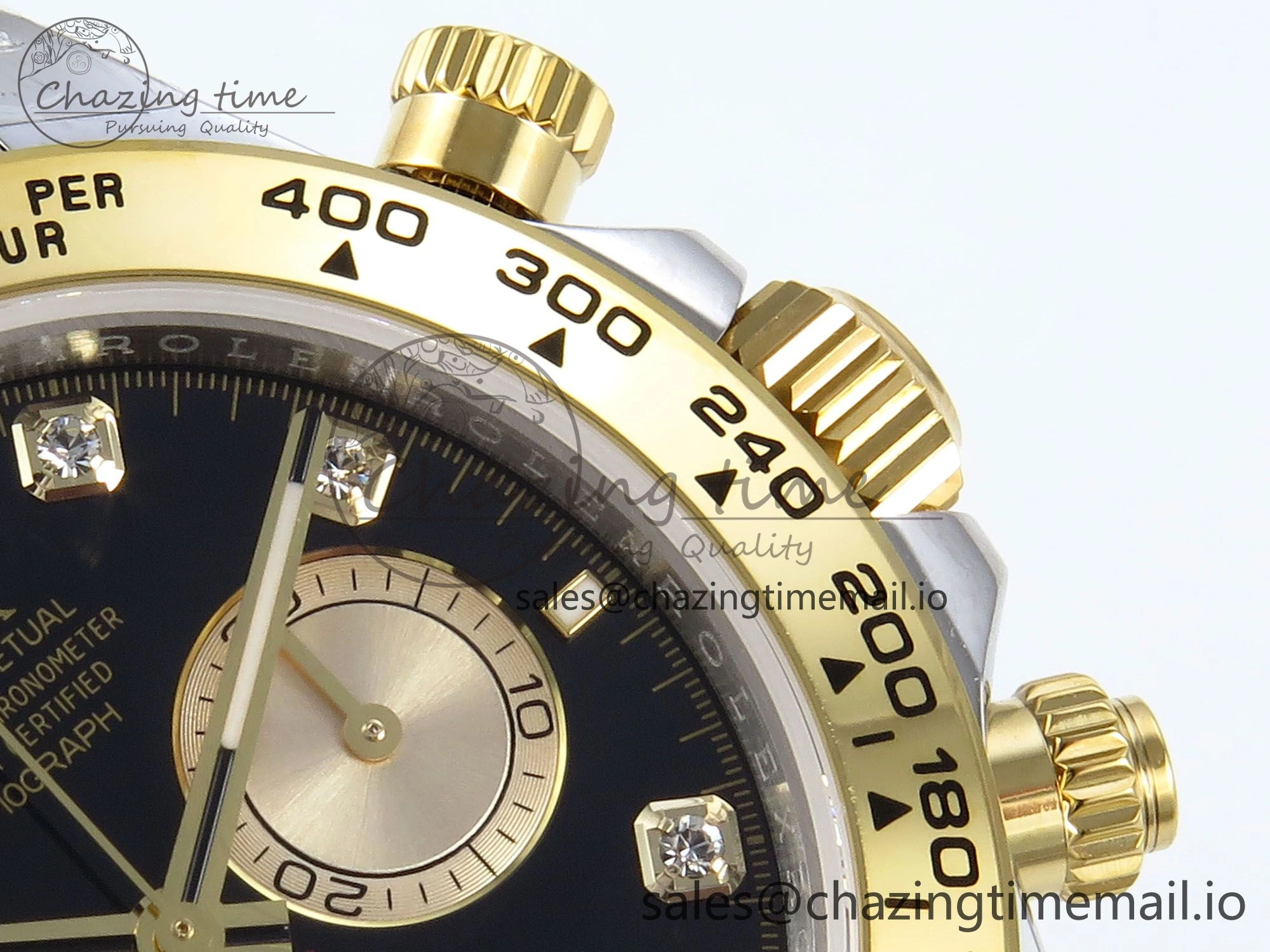 Daytona 126503 QF 1:1 Best Edition Black YG Dial on SS YG Braclet SH4131 V Original 719