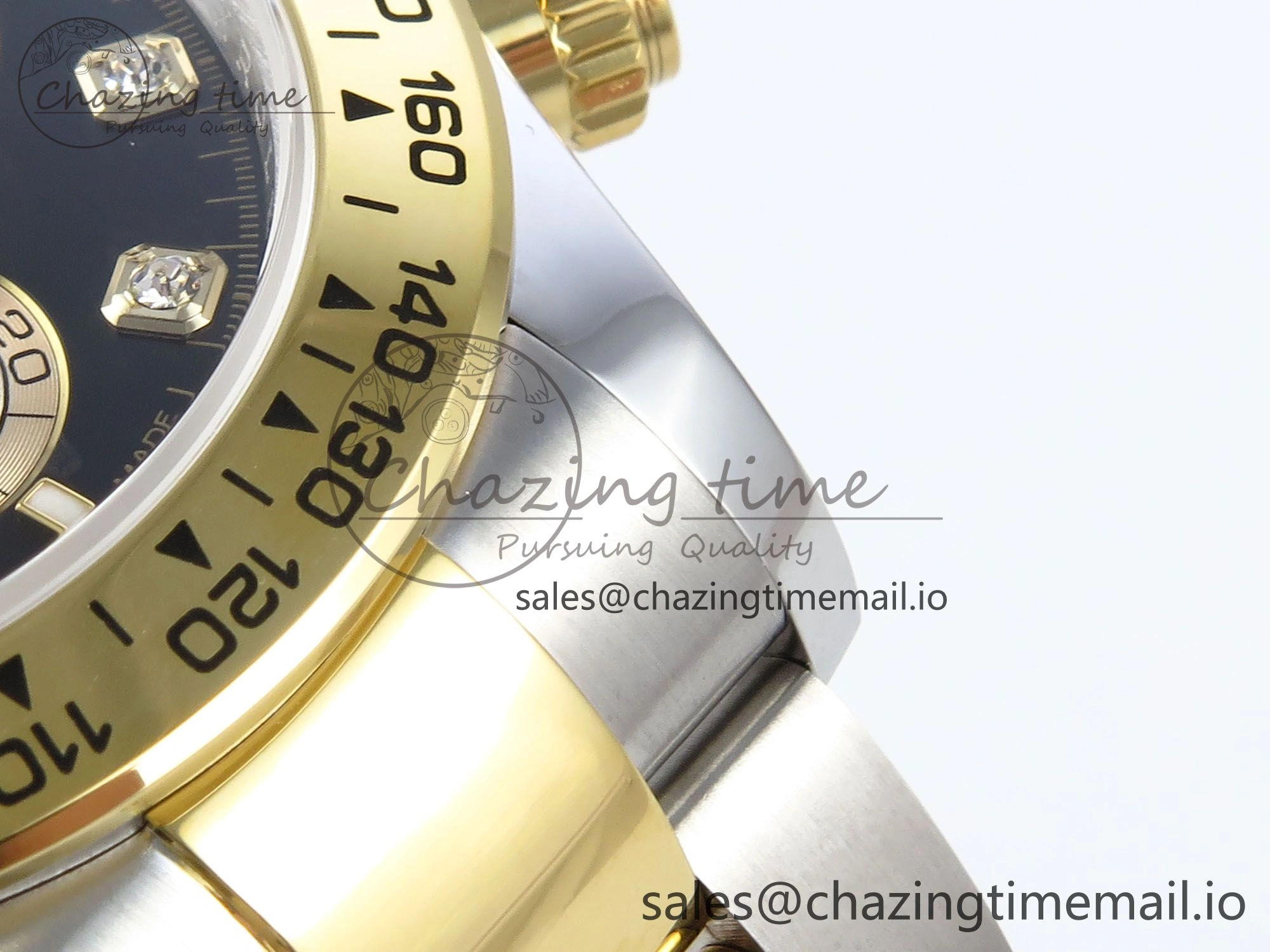 Daytona 126503 QF 1:1 Best Edition Black YG Dial on SS YG Braclet SH4131 V Original 719