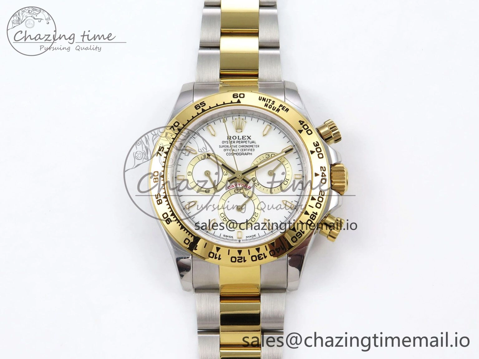 Comfortable Daytona 126503 QF 1:1 Best Edition White Dial on SS YG Braclet SH4131 V 1275