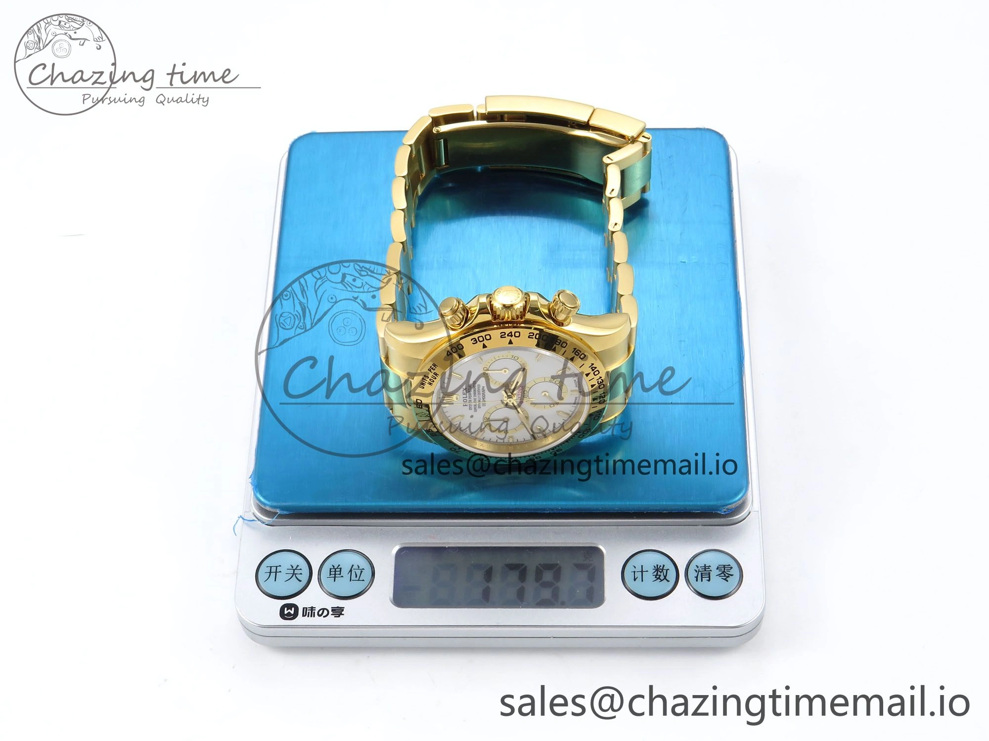 WrinkleFree Daytona 126503 QF 1:1 Best Edition White Dial on YG Bracelet SH4131 V6 (Gain Weight） 1086