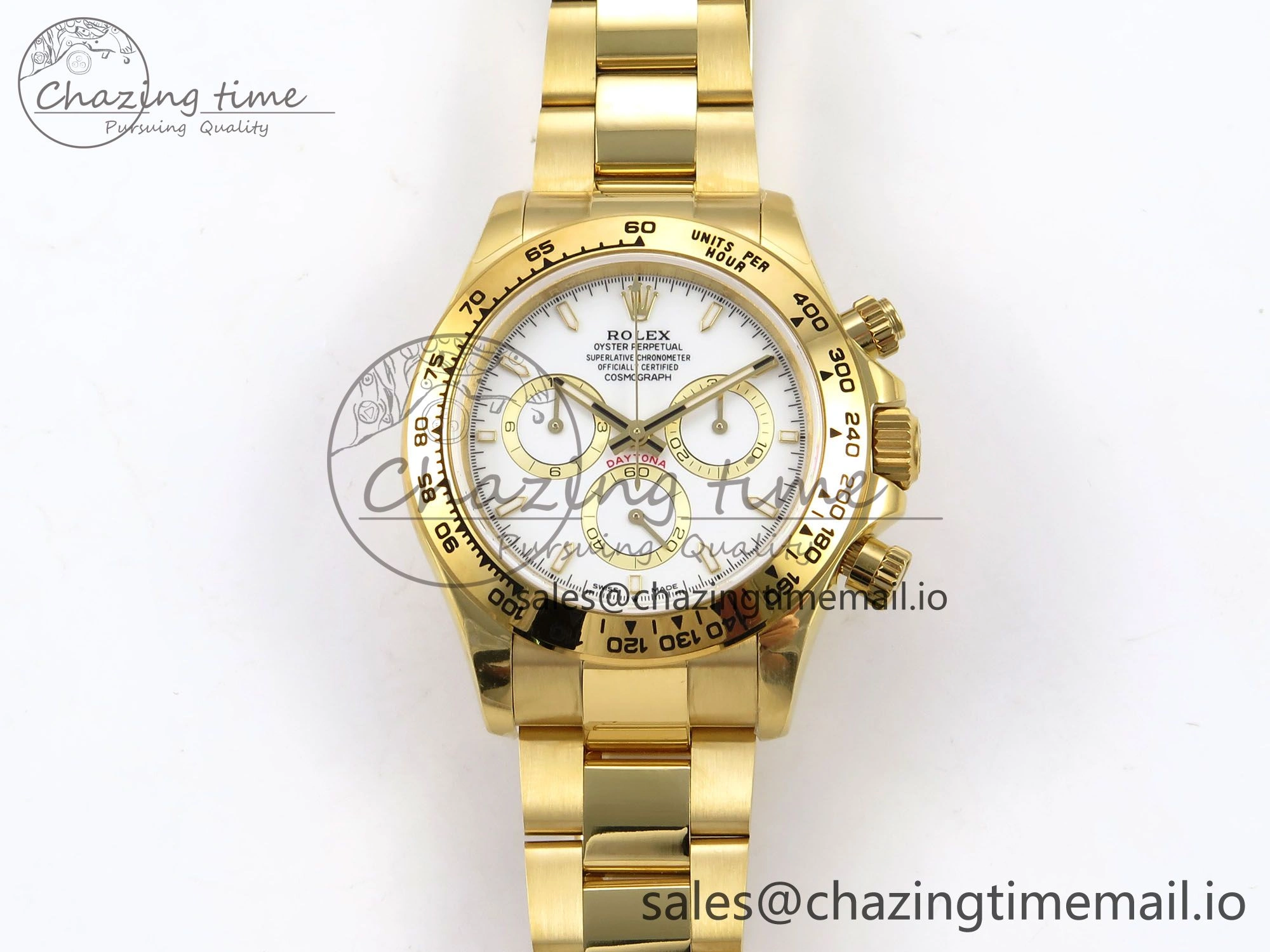 WrinkleFree Daytona 126503 QF 1:1 Best Edition White Dial on YG Bracelet SH4131 V6 (Gain Weight） 1086