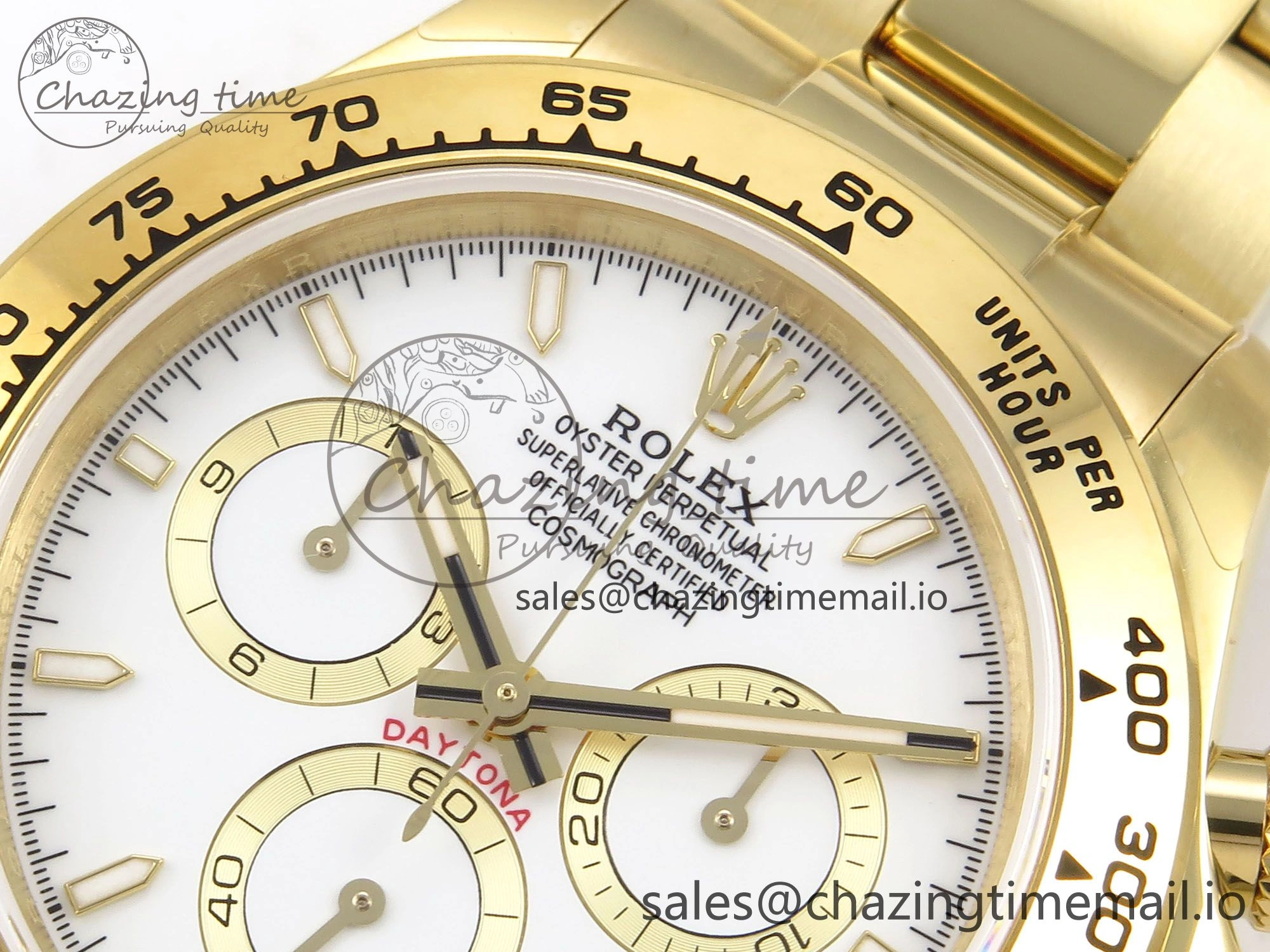 WrinkleFree Daytona 126503 QF 1:1 Best Edition White Dial on YG Bracelet SH4131 V6 (Gain Weight） 1086