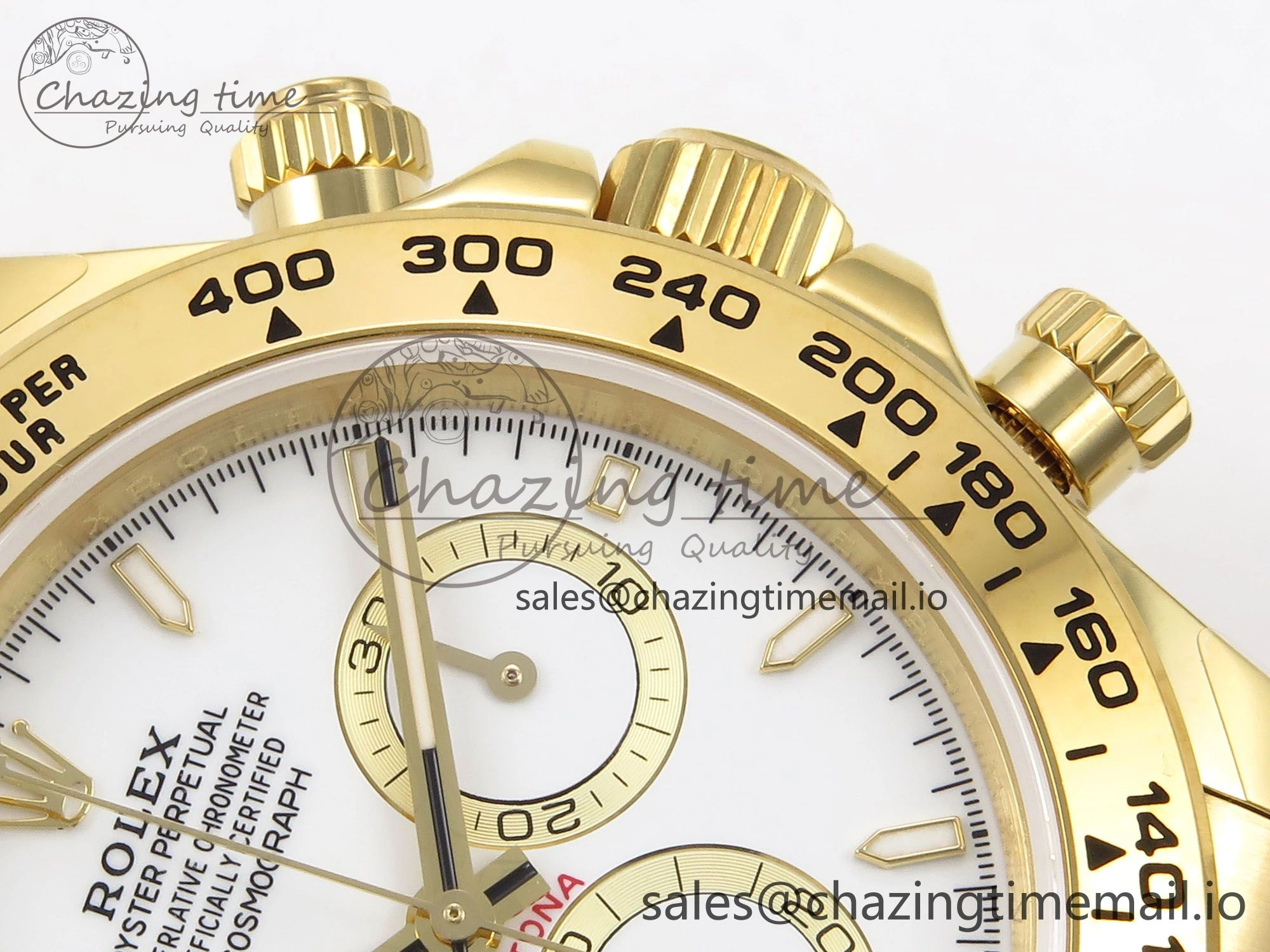 WrinkleFree Daytona 126503 QF 1:1 Best Edition White Dial on YG Bracelet SH4131 V6 (Gain Weight） 1086