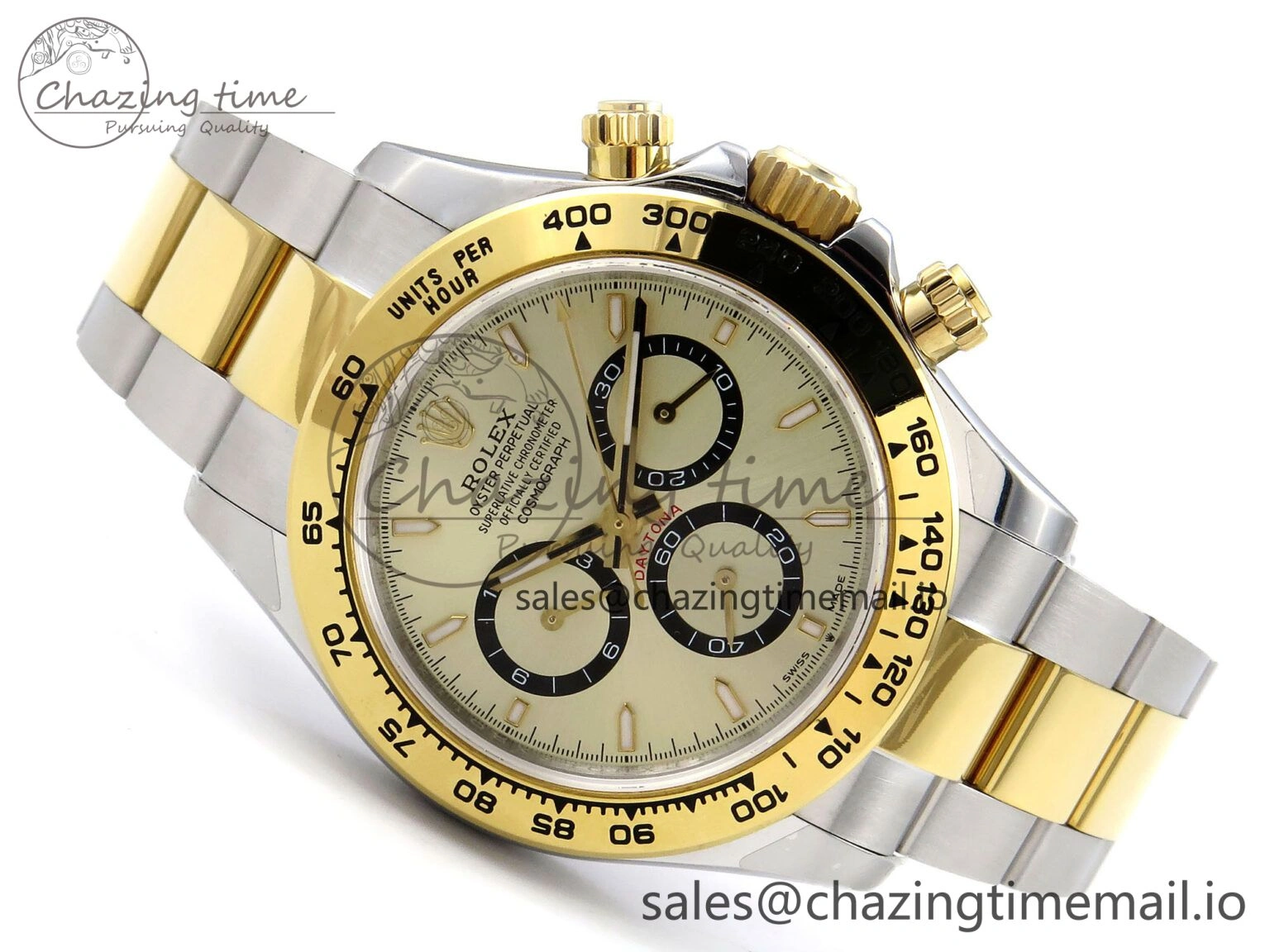 Daytona 126503 QF 1:1 Best Edition YG Dial on SS YG Braclet SH4131 V Thermal 1276