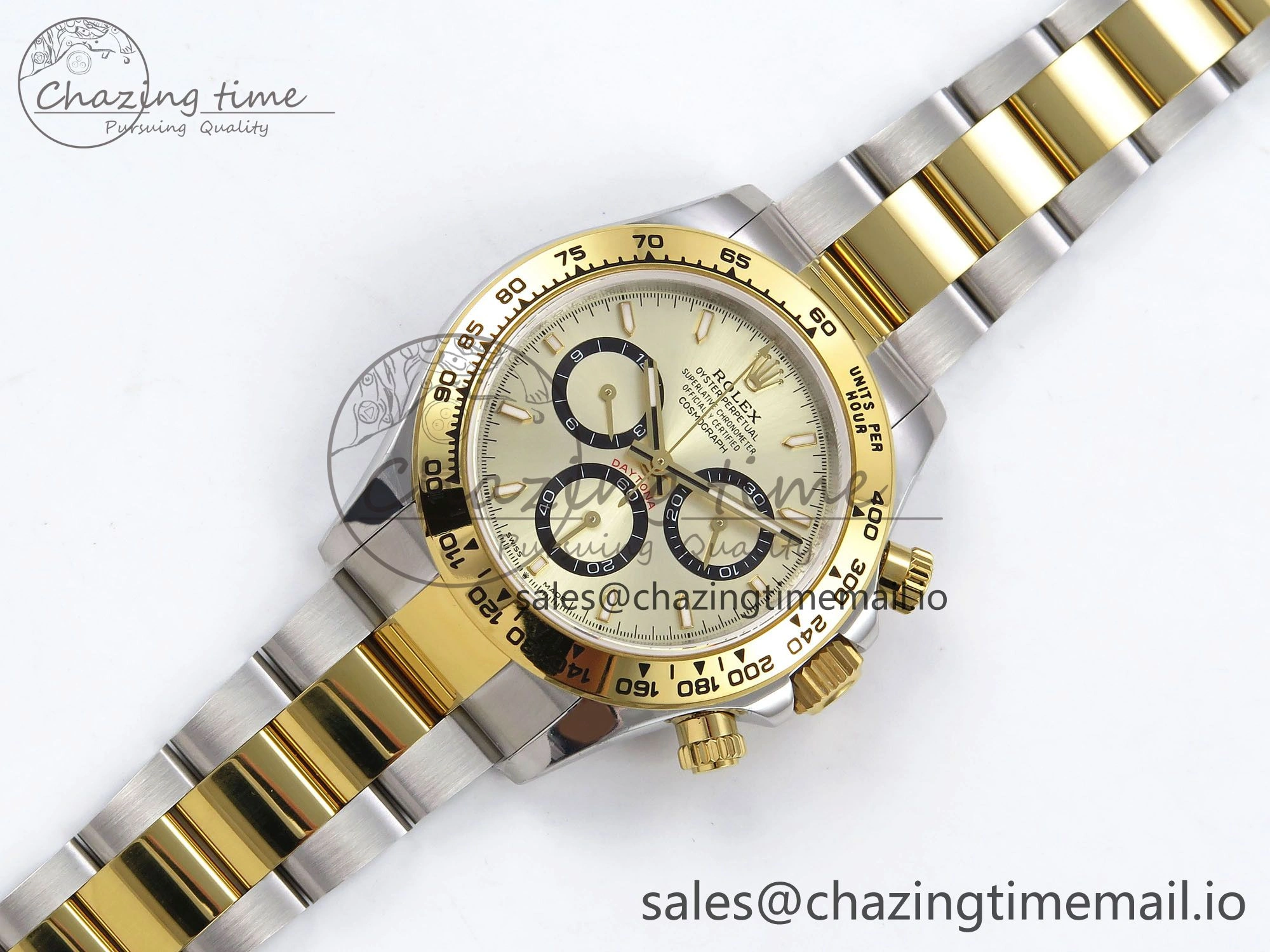 Daytona 126503 QF 1:1 Best Edition YG Dial on SS YG Braclet SH4131 V Thermal 1276