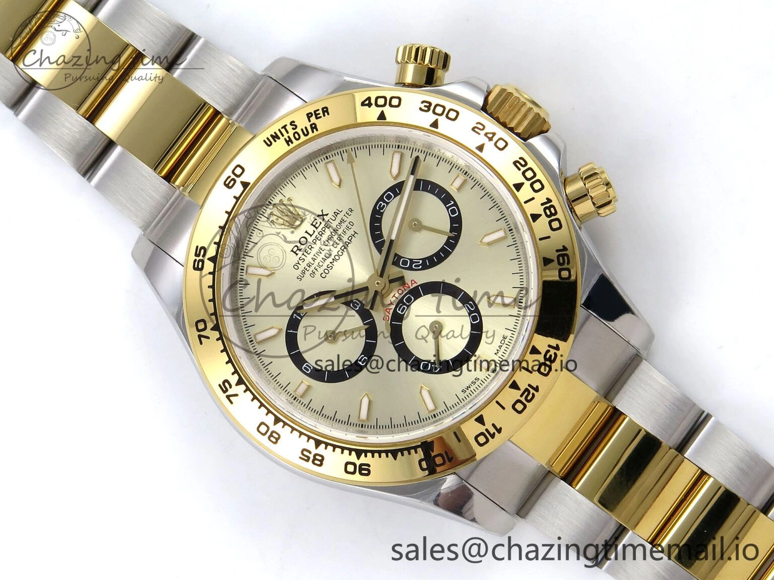 Daytona 126503 QF 1:1 Best Edition YG Dial on SS YG Braclet SH4131 V Thermal 1276