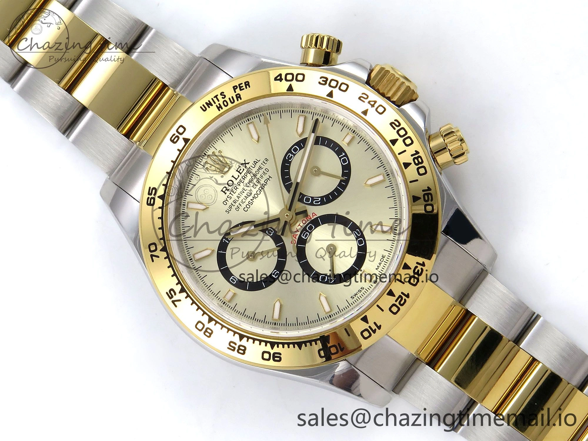 Daytona 126503 QF 1:1 Best Edition YG Dial on SS YG Braclet SH4131 V Thermal 1276