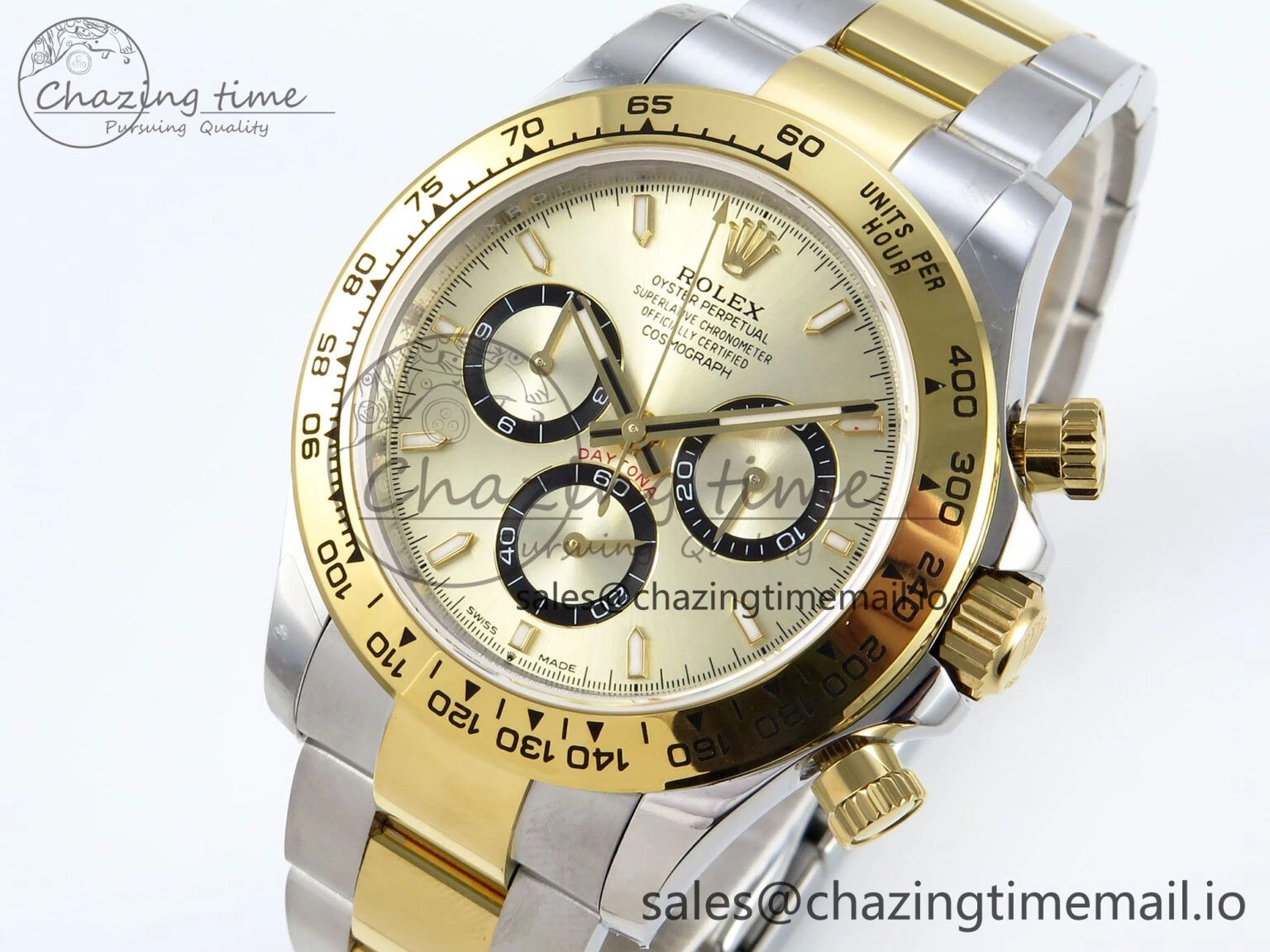 OnTrend Daytona 126503 QF 1:1 Best Edition YG Dial on SS YG Braclet SH4131 V 718