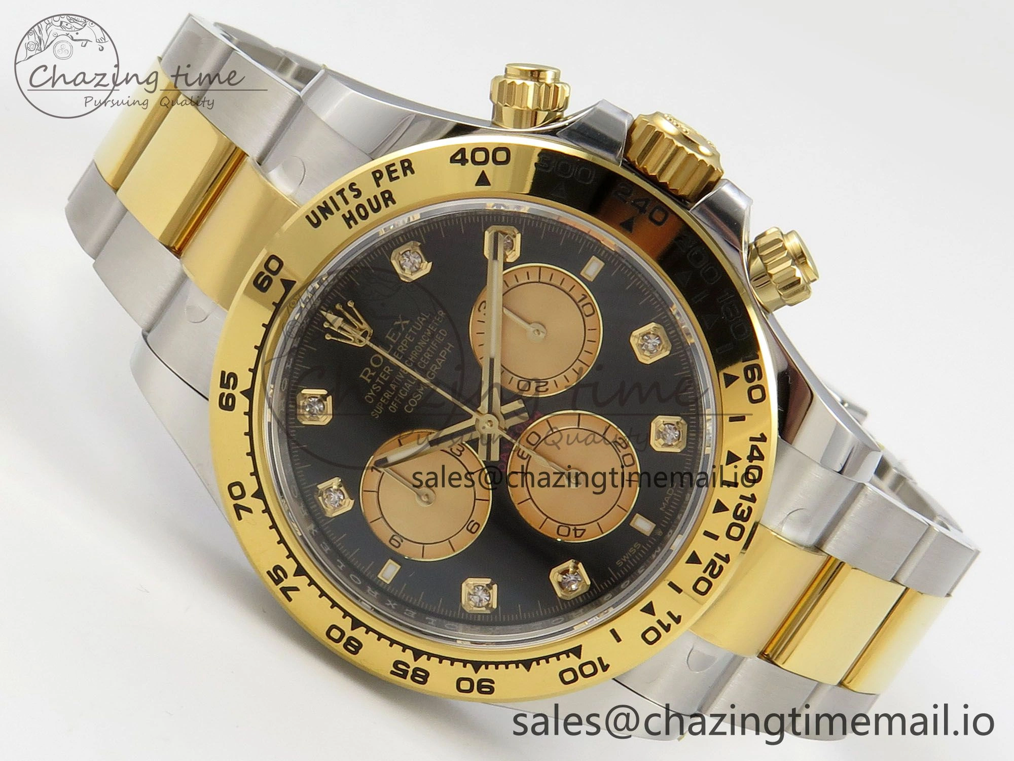 Daytona 126503 THBF 1:1 Best Edition Black YG Diamonds Dial on SS YG Bracelet SH EasyCare 137