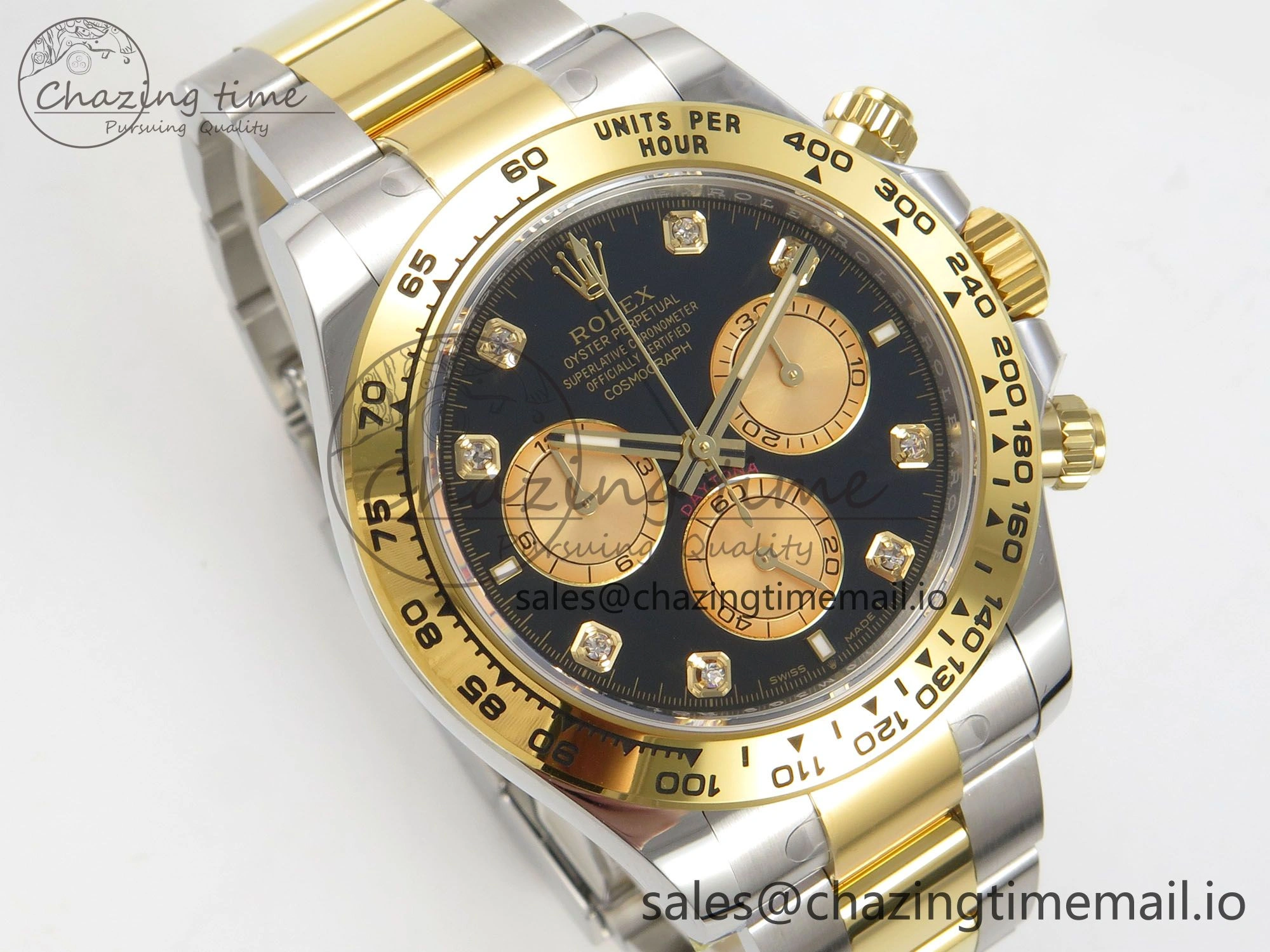 Daytona 126503 THBF 1:1 Best Edition Black YG Diamonds Dial on SS YG Bracelet SH EasyCare 137