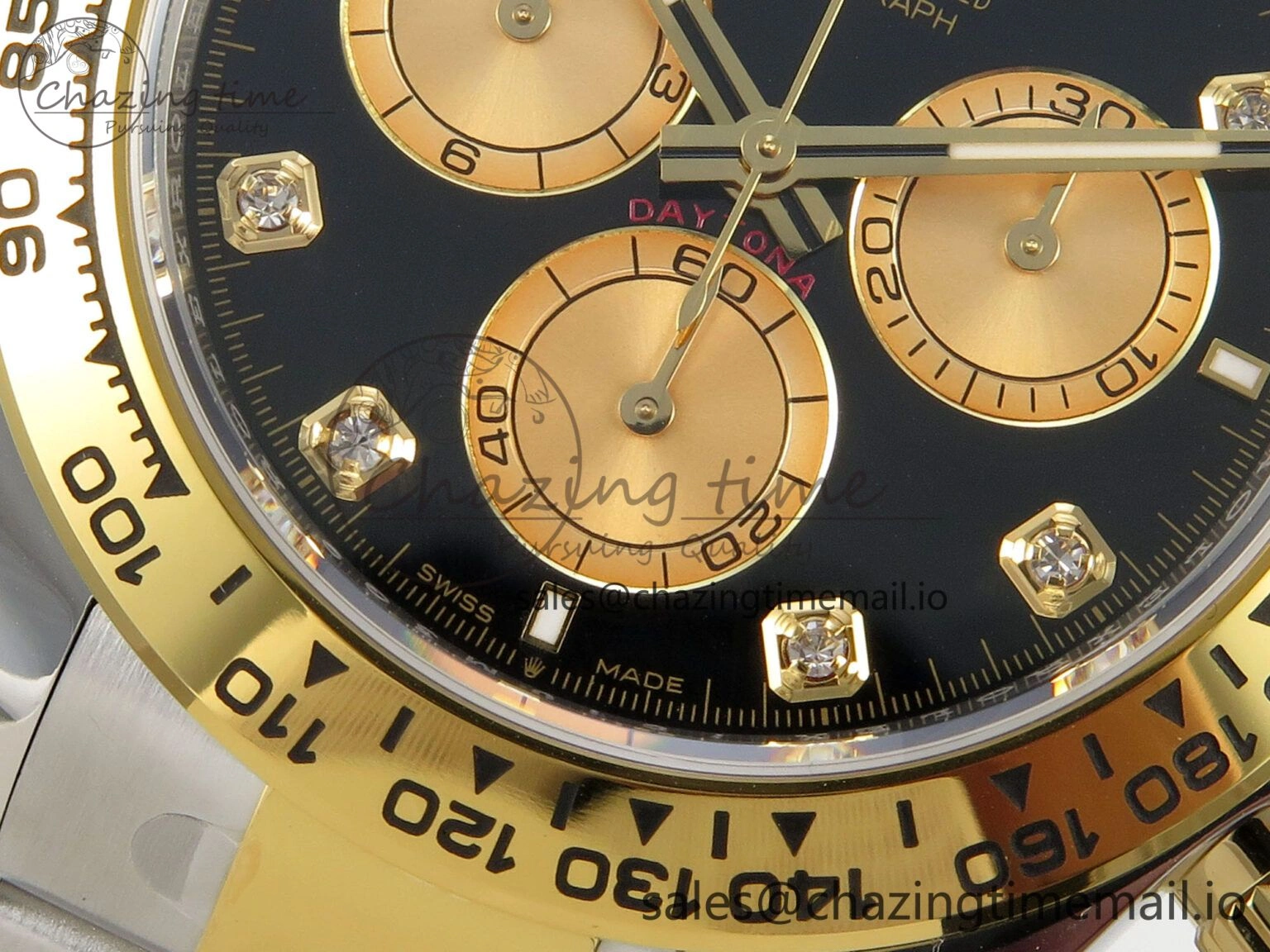 Daytona 126503 THBF 1:1 Best Edition Black YG Diamonds Dial on SS YG Bracelet SH EasyCare 137